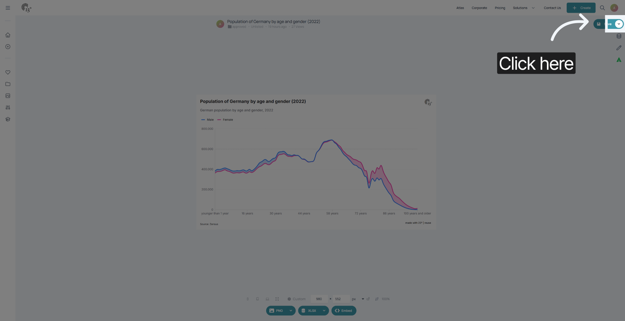 Open Visualization Menu