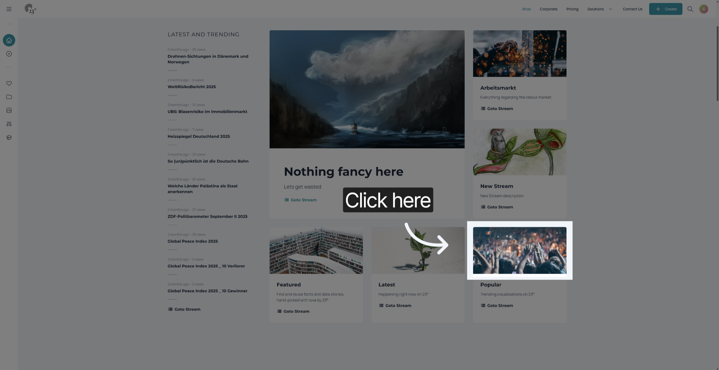 Open Visualization Settings