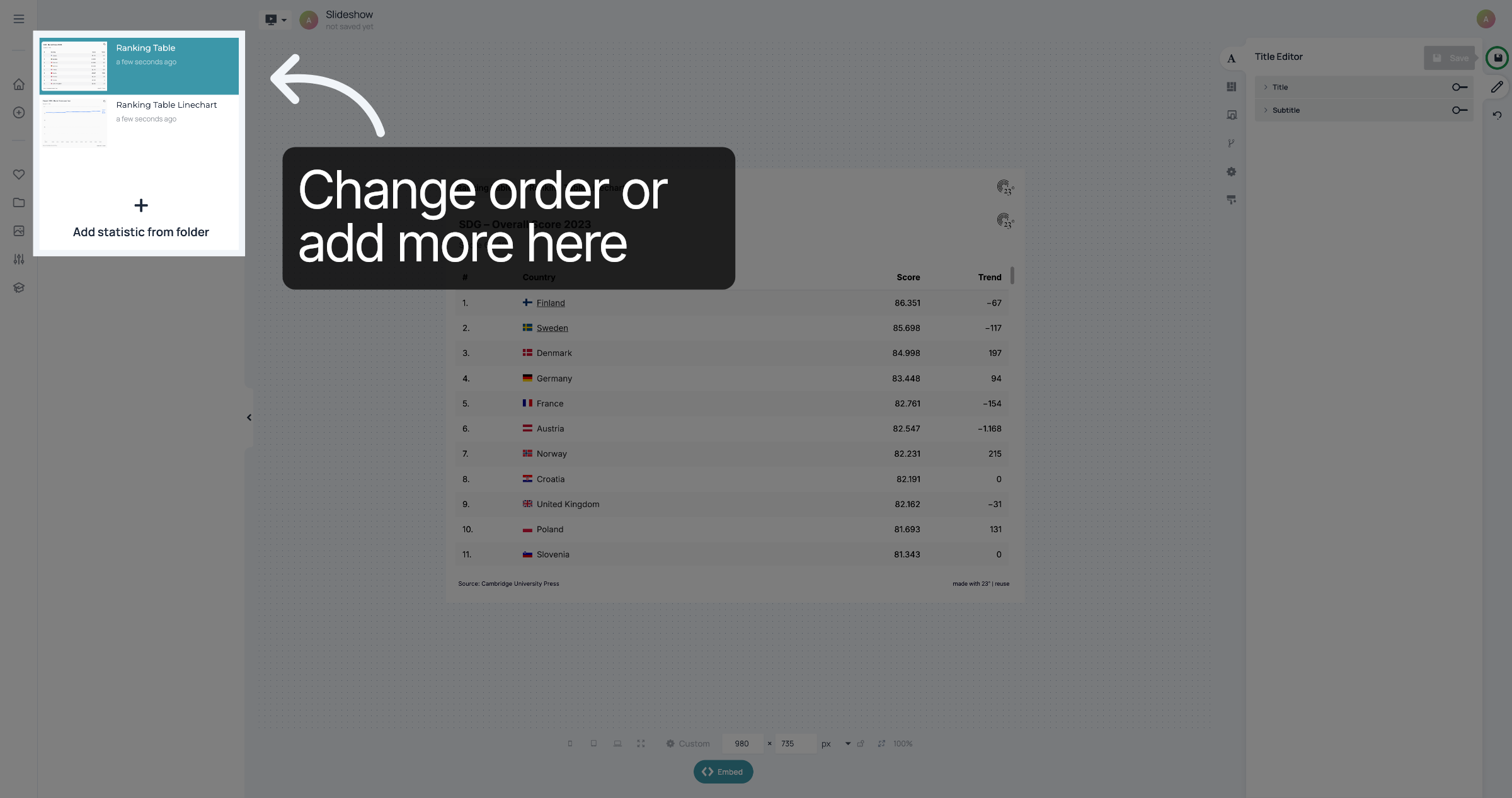 Change order or add more here