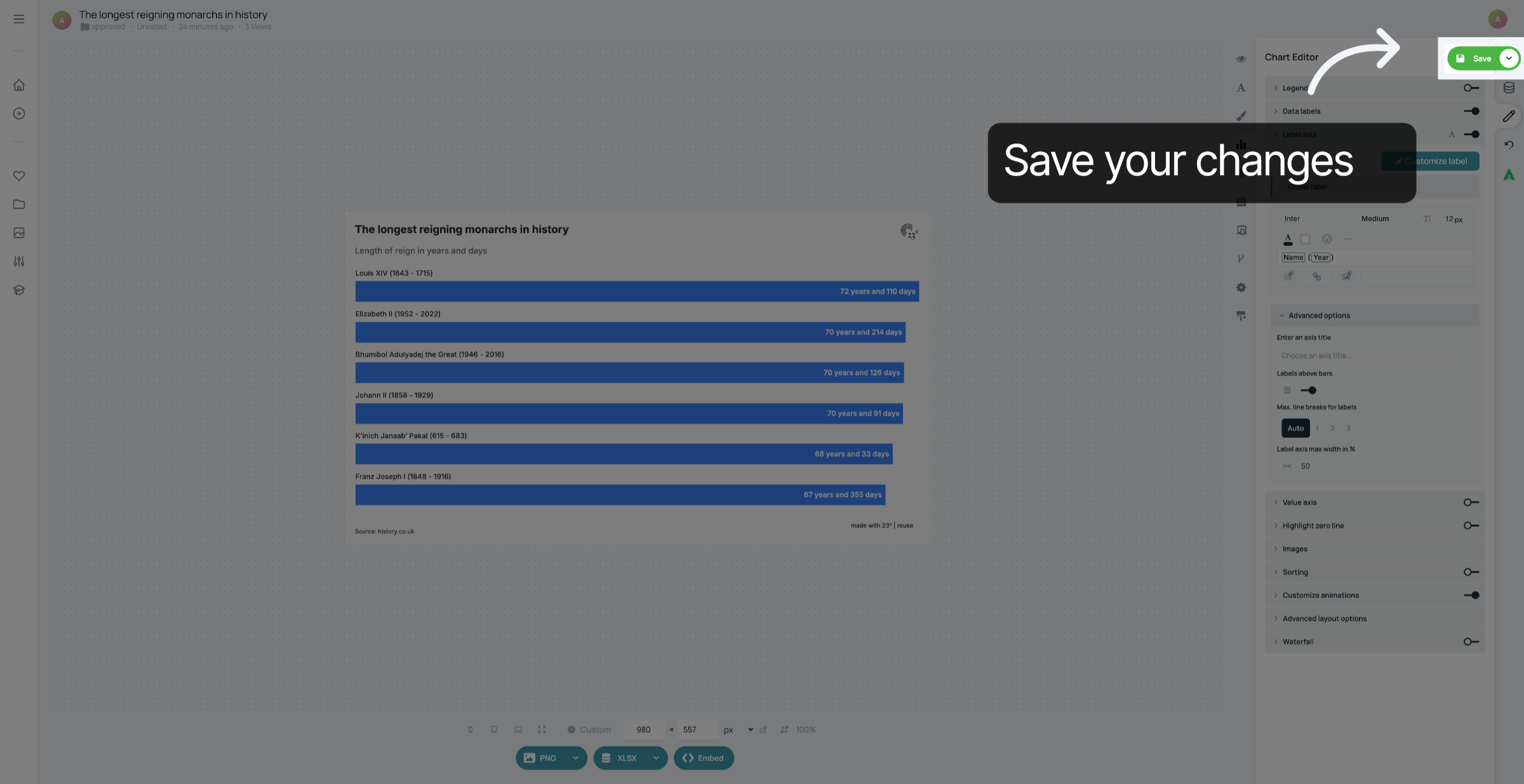 Save changes