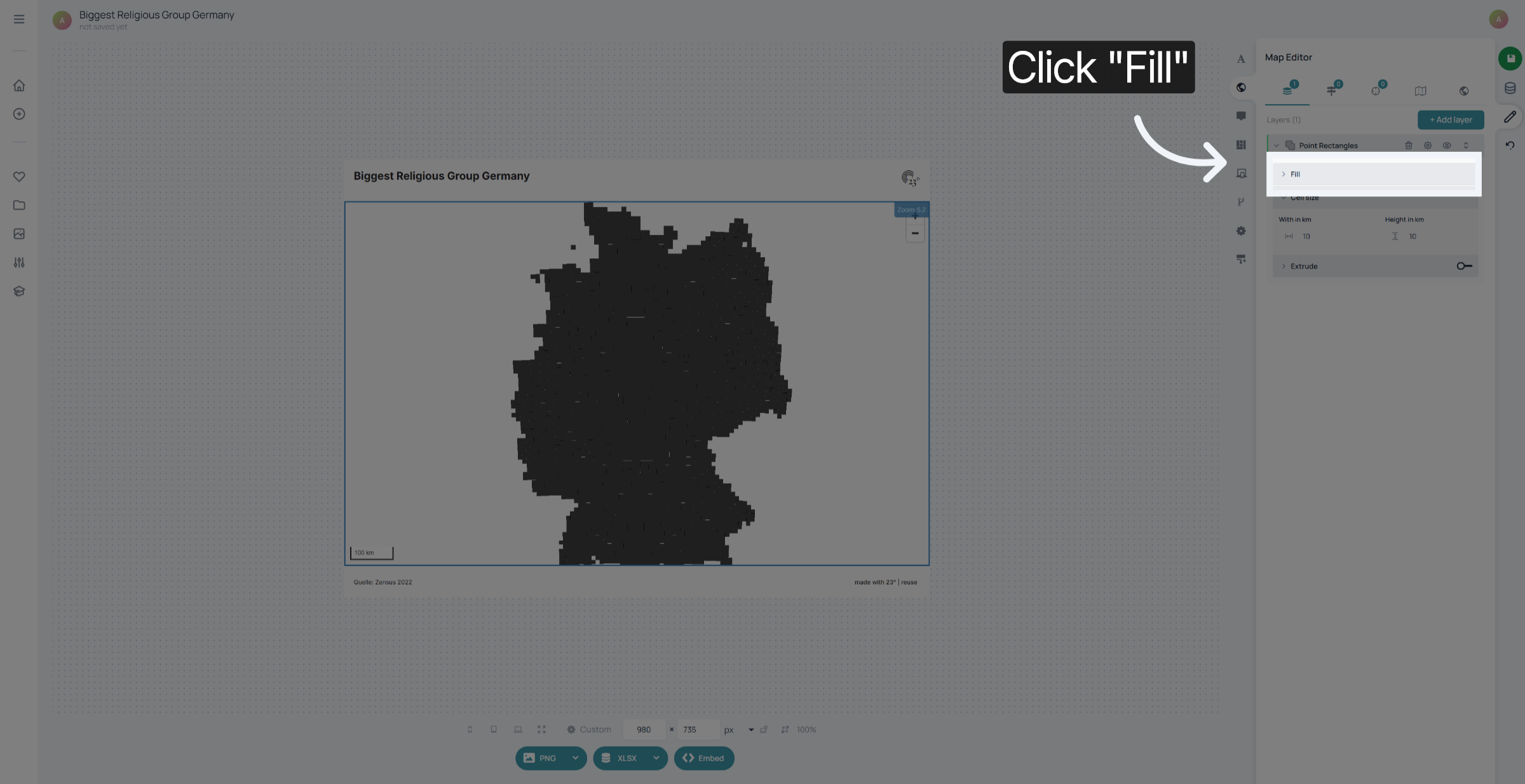 Select Fill Option