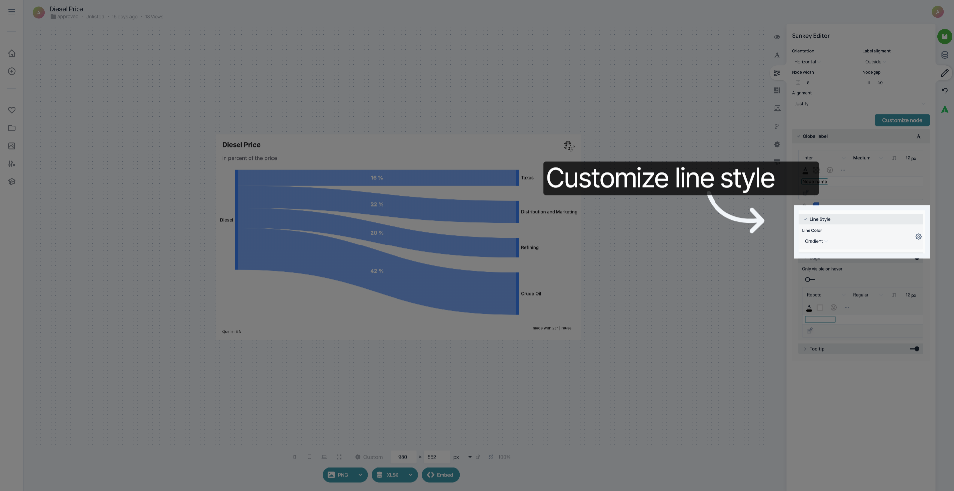 Line styles