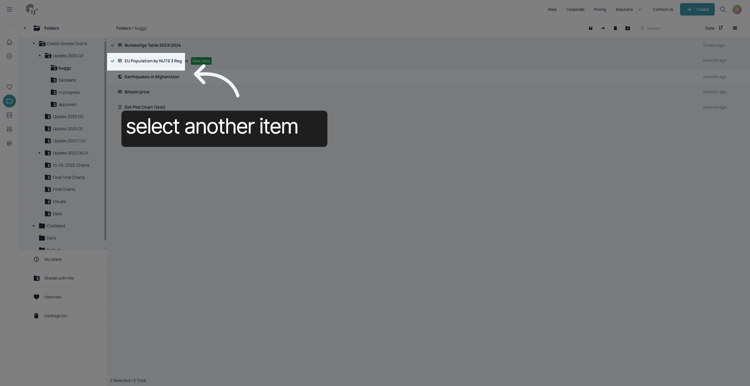 Select another item
