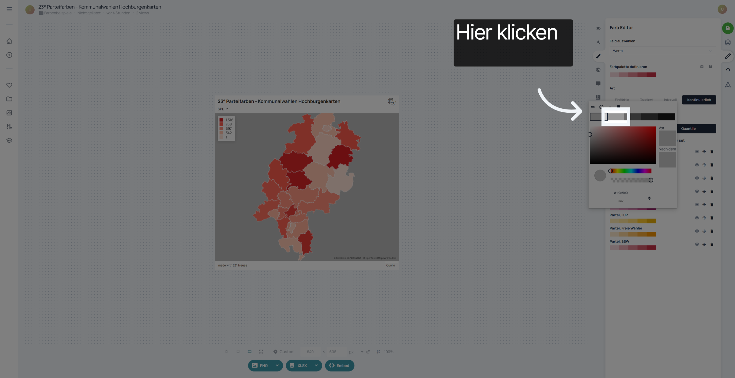 Farboption Wieder Öffnen