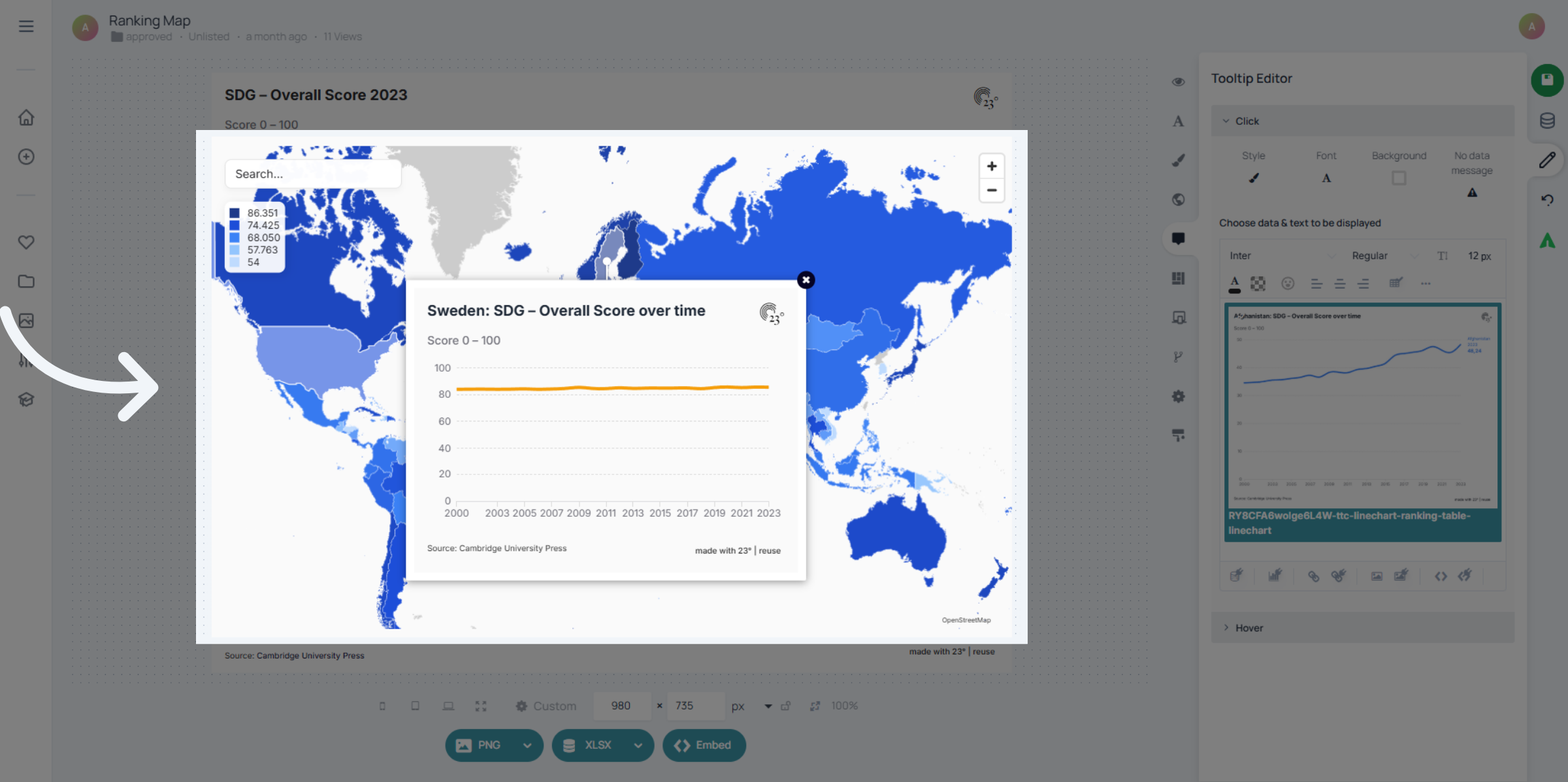 Check Tooltip Visualisation