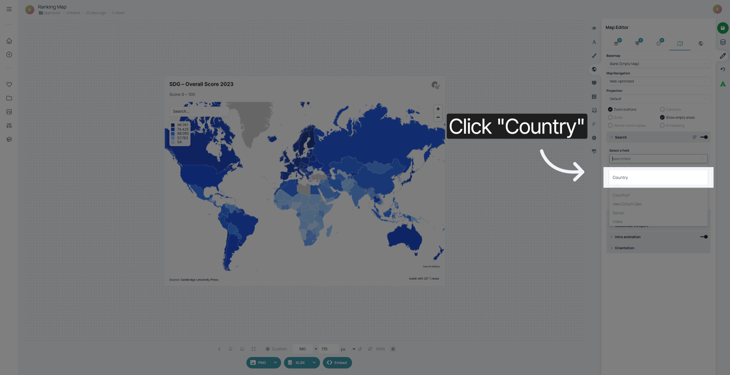 Select Country Filter