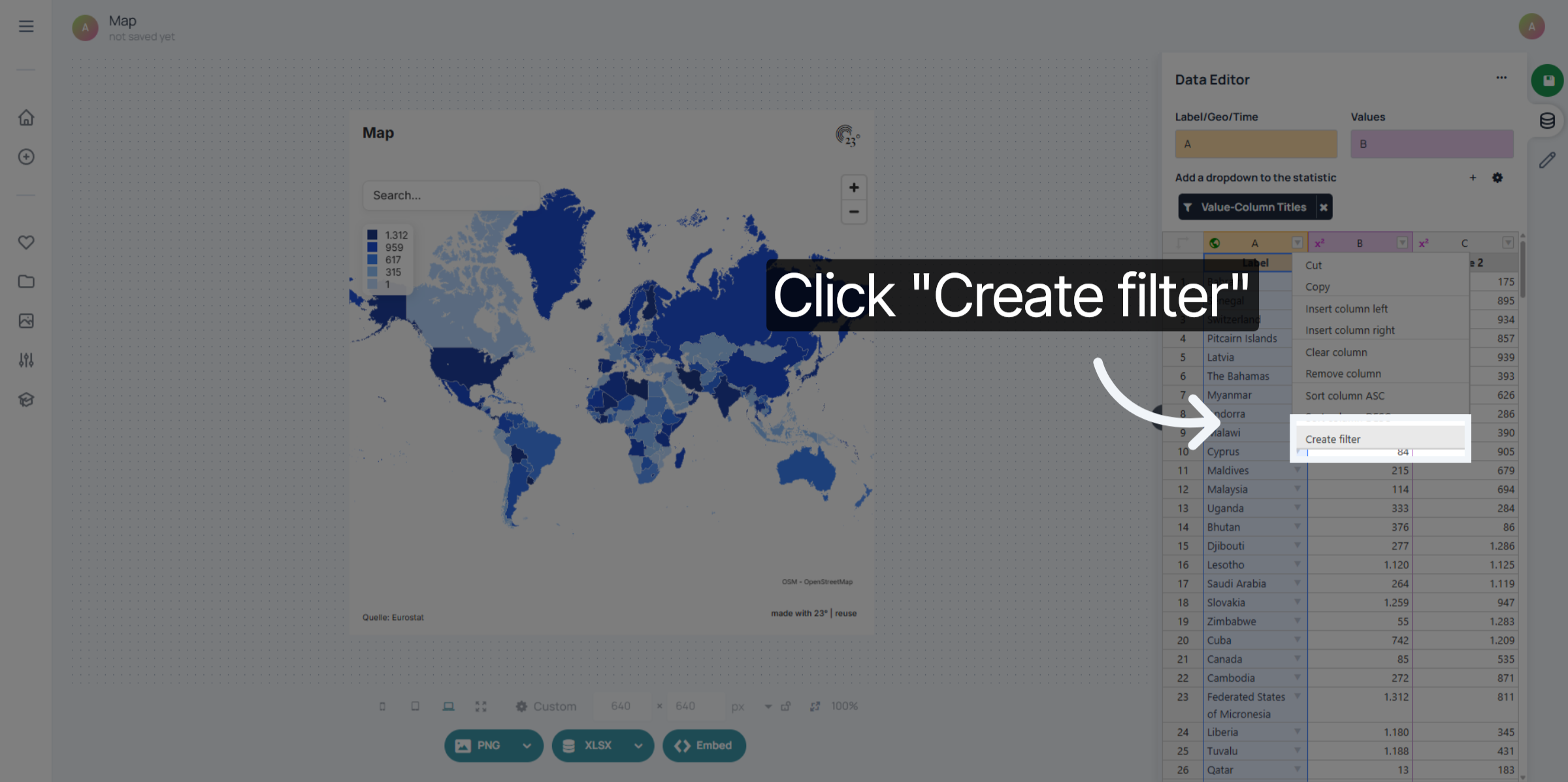 Create New Filter