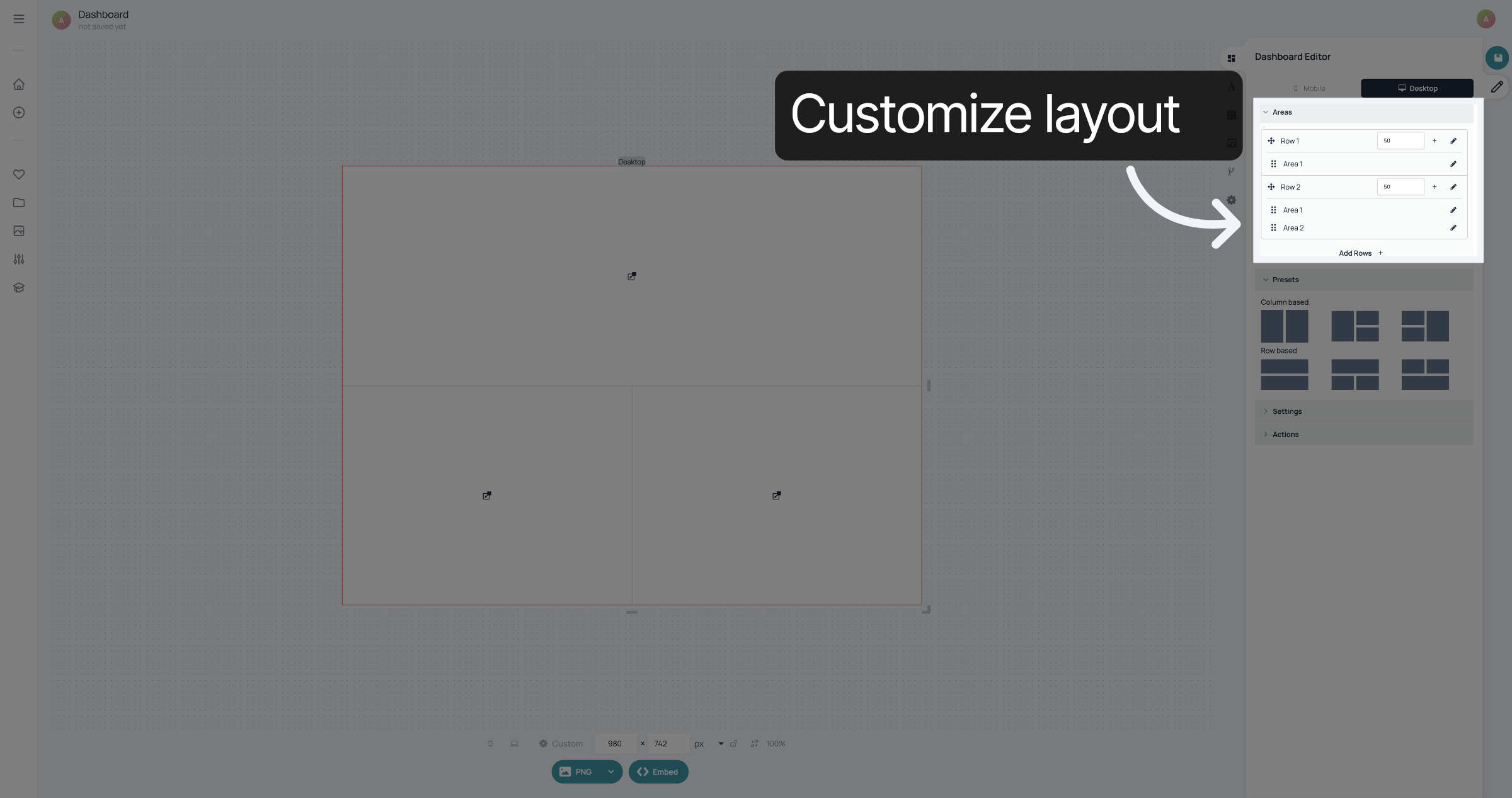 Select Dashboard Layout
