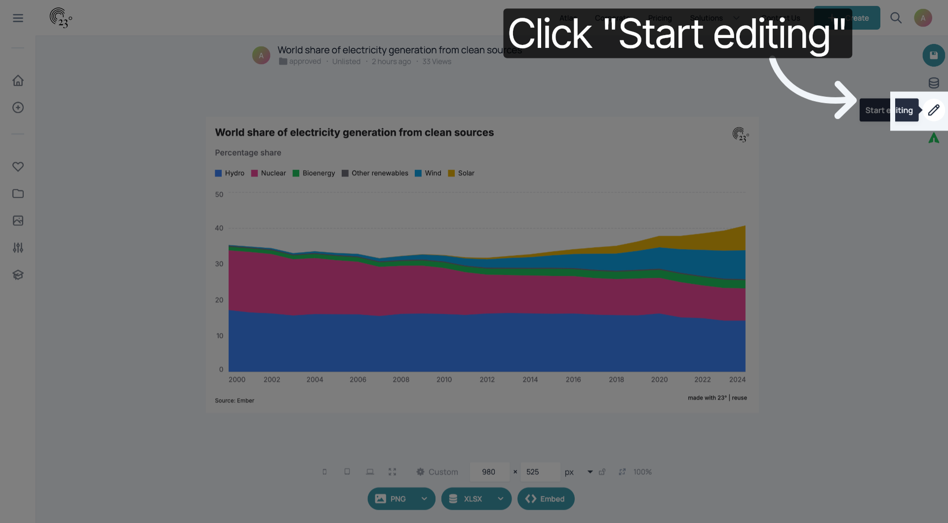 Click Start Editing