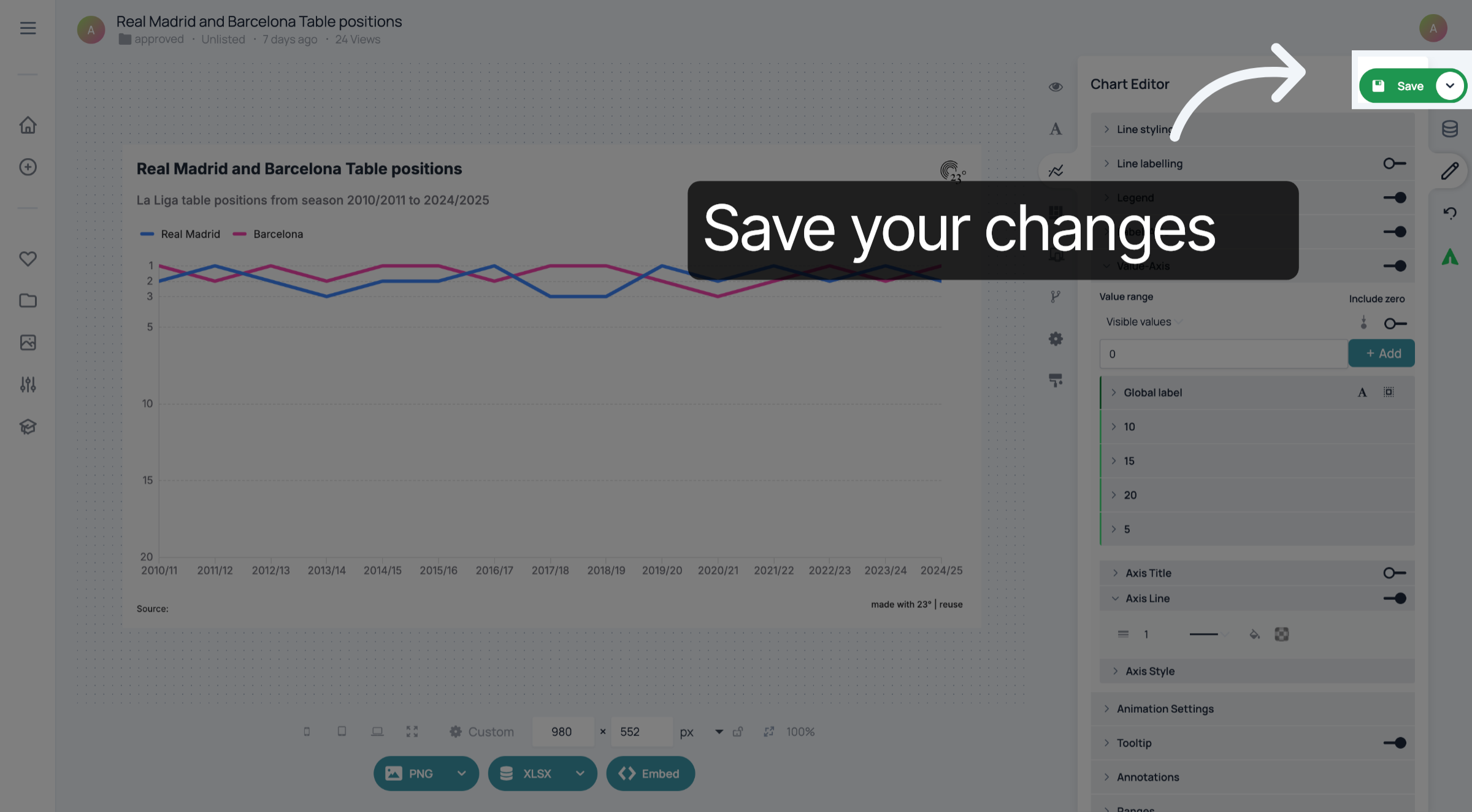 Save your changes
