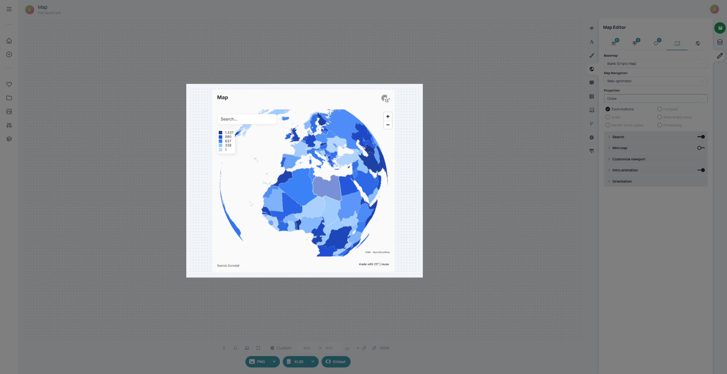 Apply Globe Projection