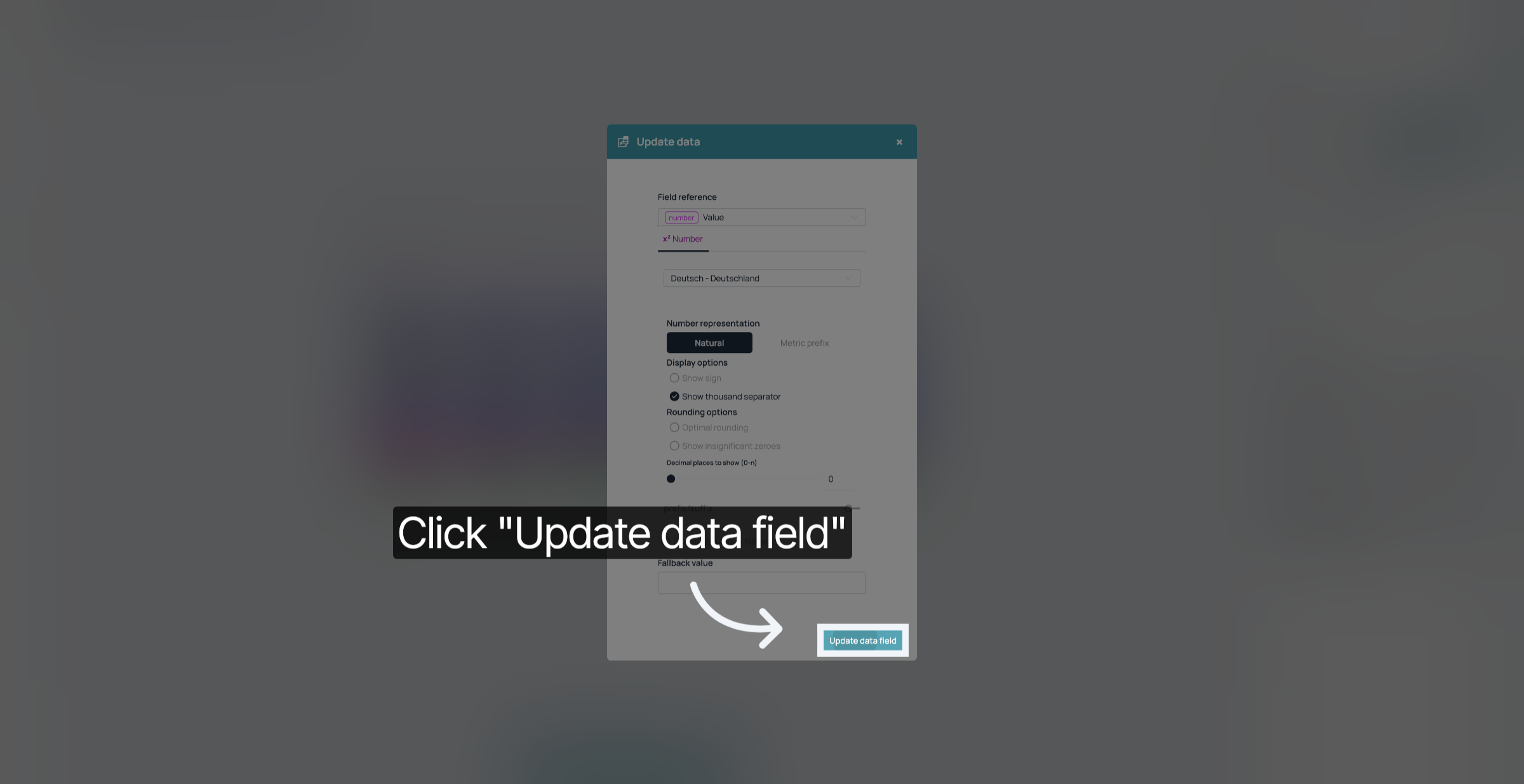 Update Data Field