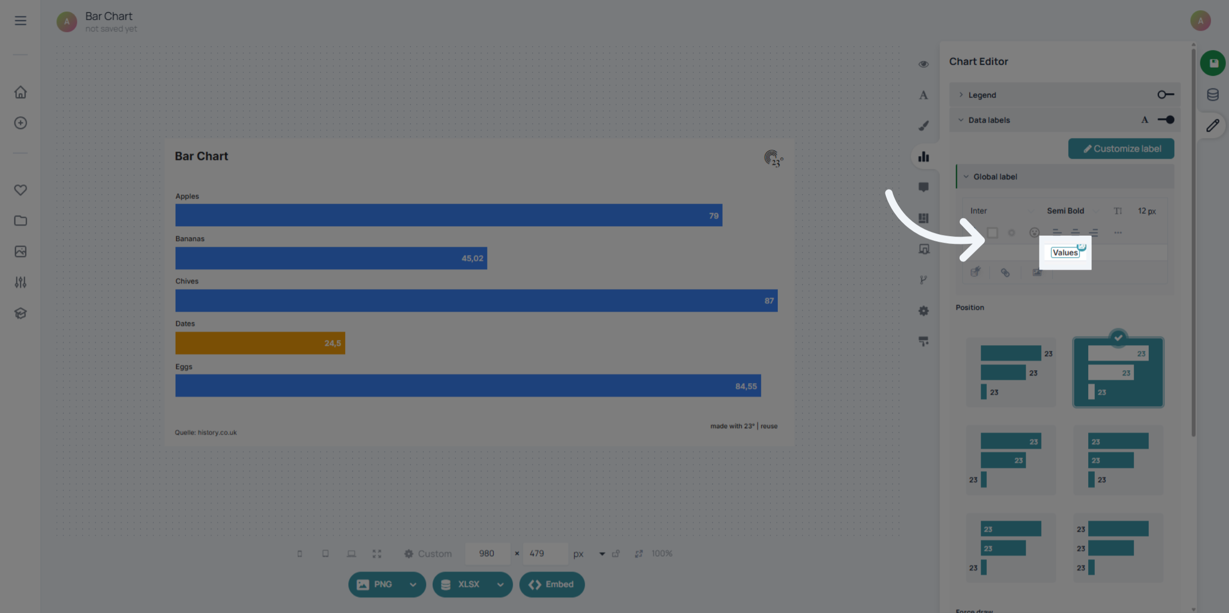 Choose Data Field