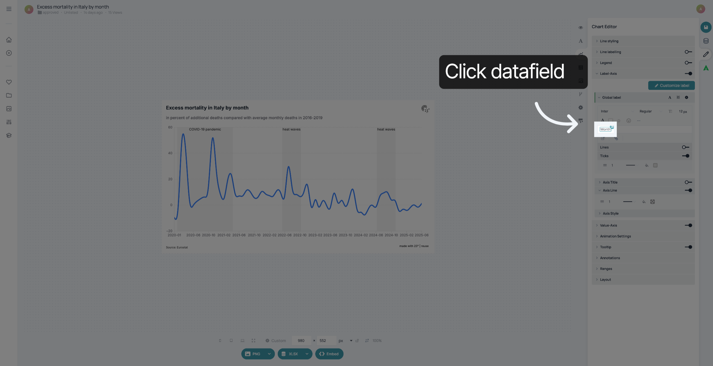 Click data field