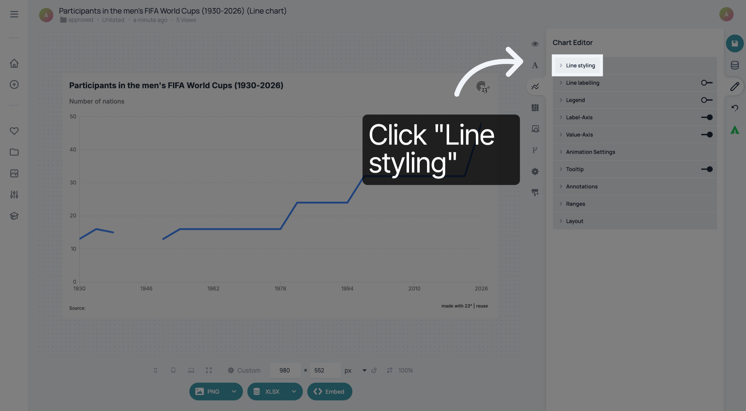 Expand 'Line styling'