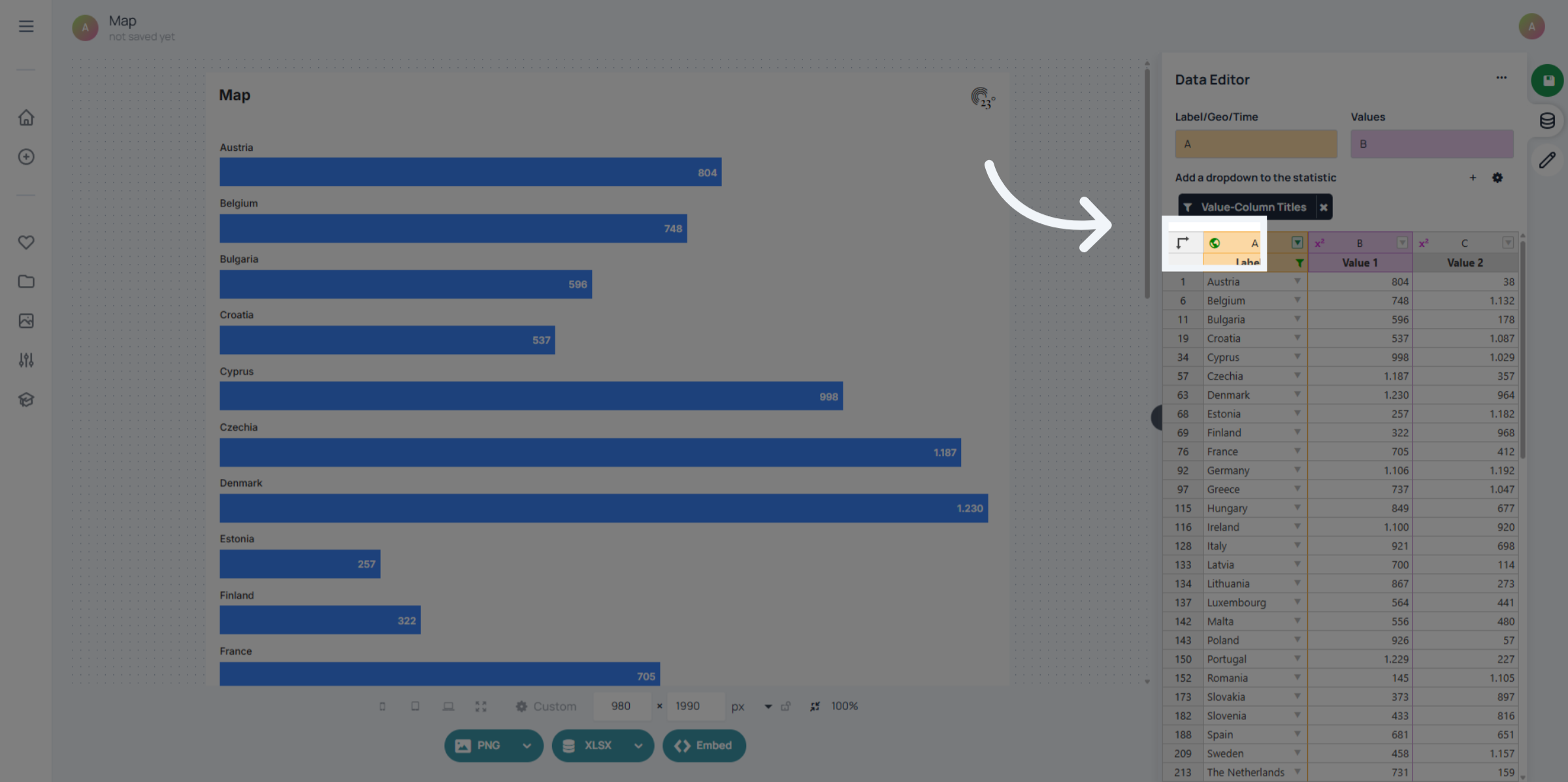 Start Editing Chart