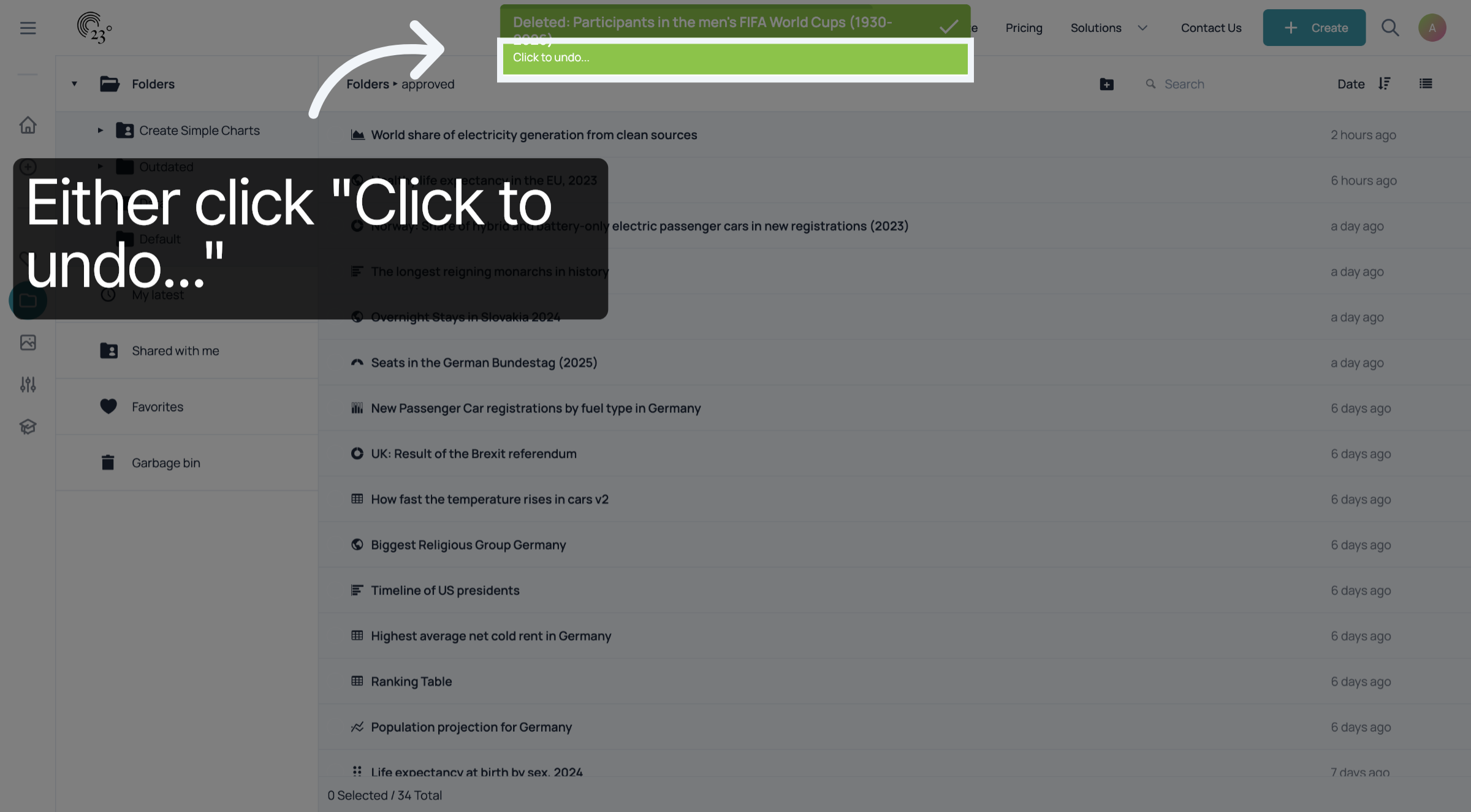 Undo Previous Action