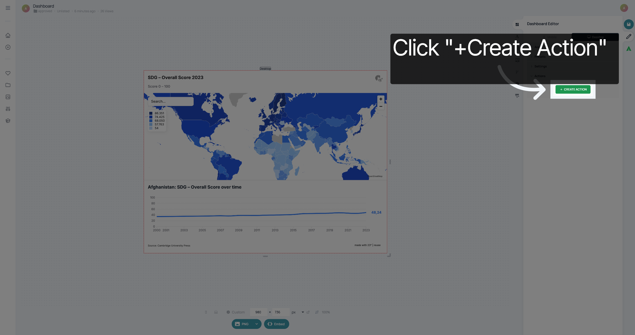 Click '+Create Action'