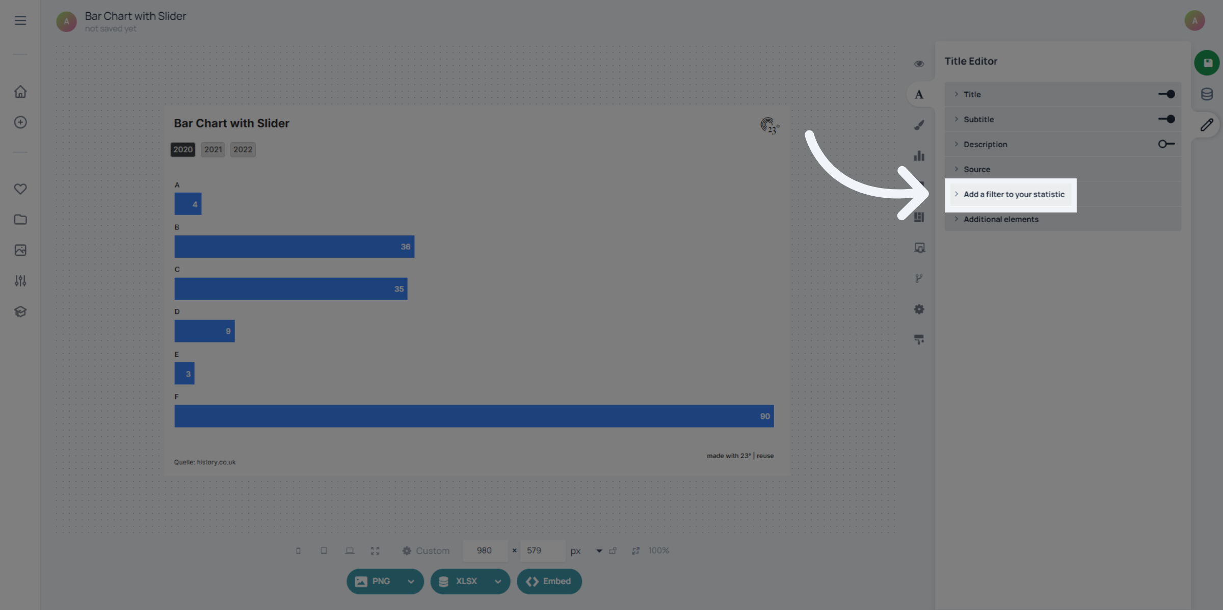 Add Filter to your Statistic