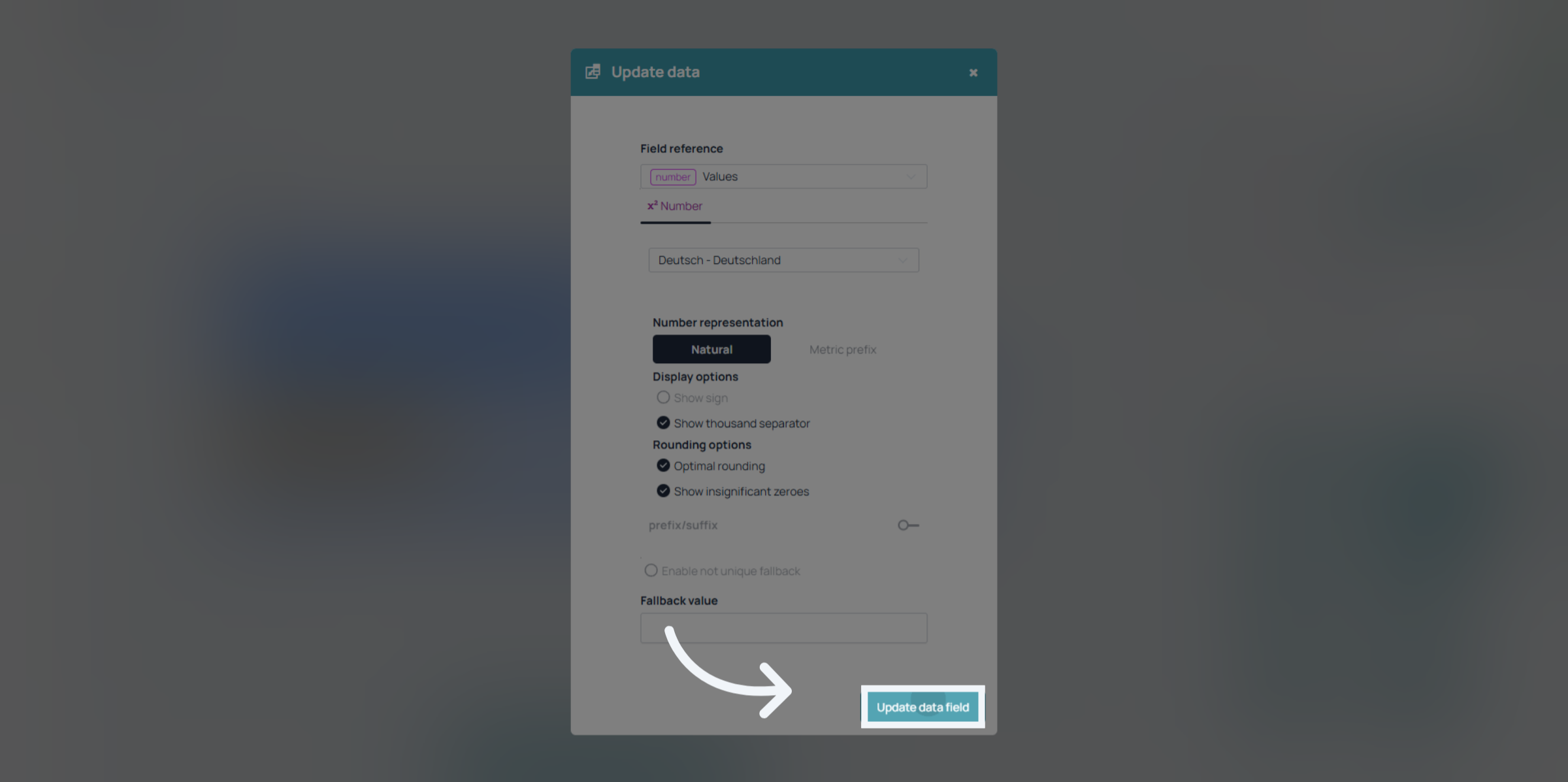 Update Data Field