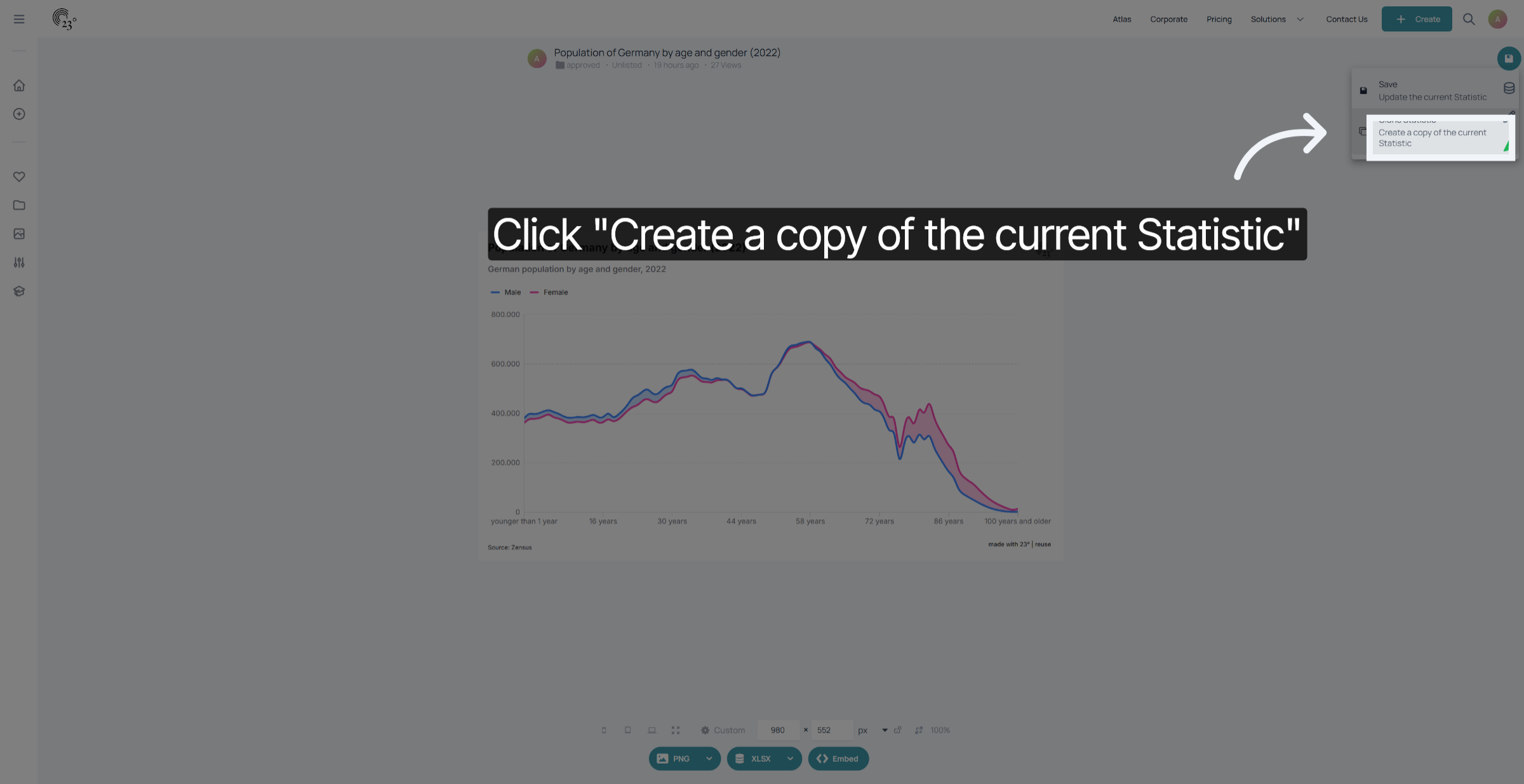 Select Create Copy Option