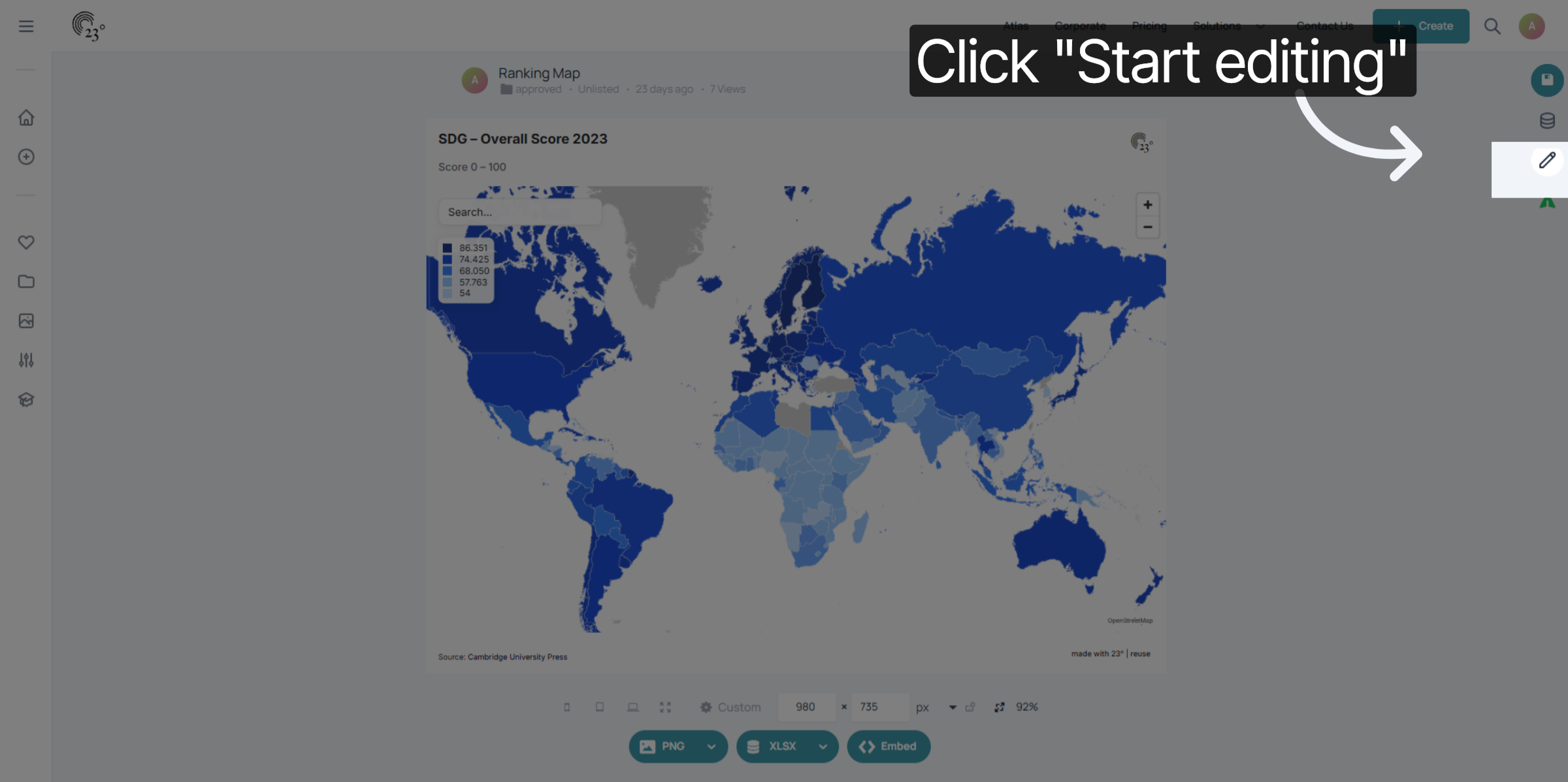 Click Start Editing