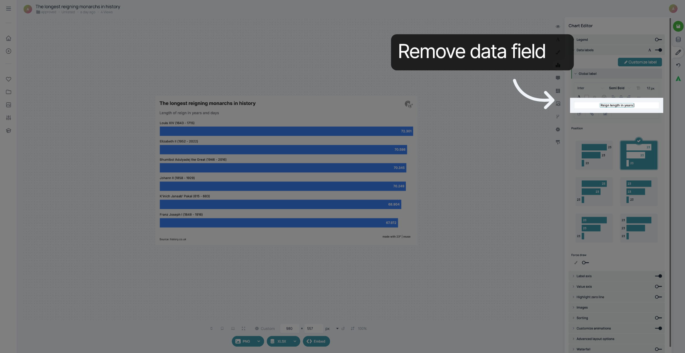 Delete the value field
