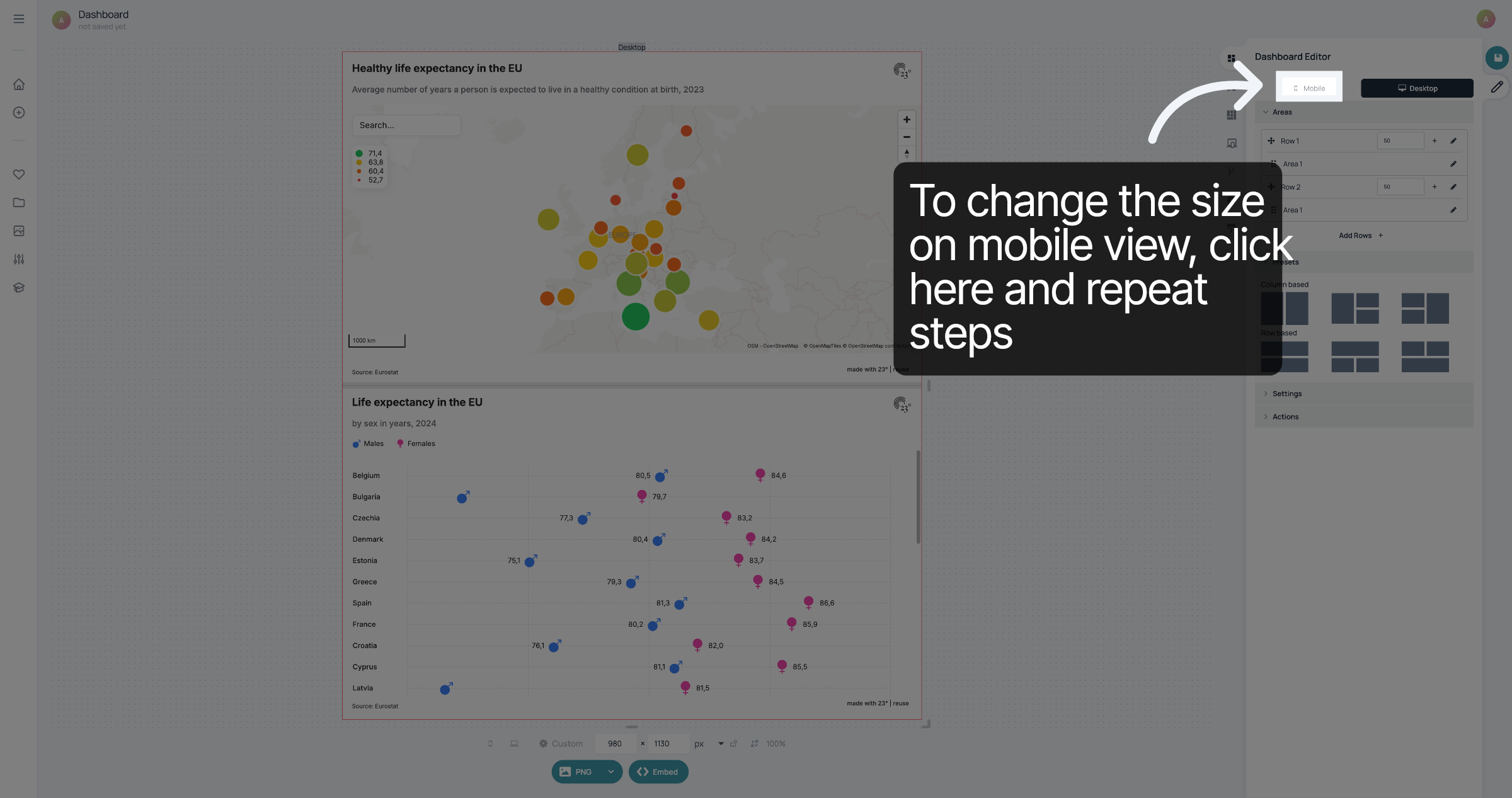 Change mobile ratio