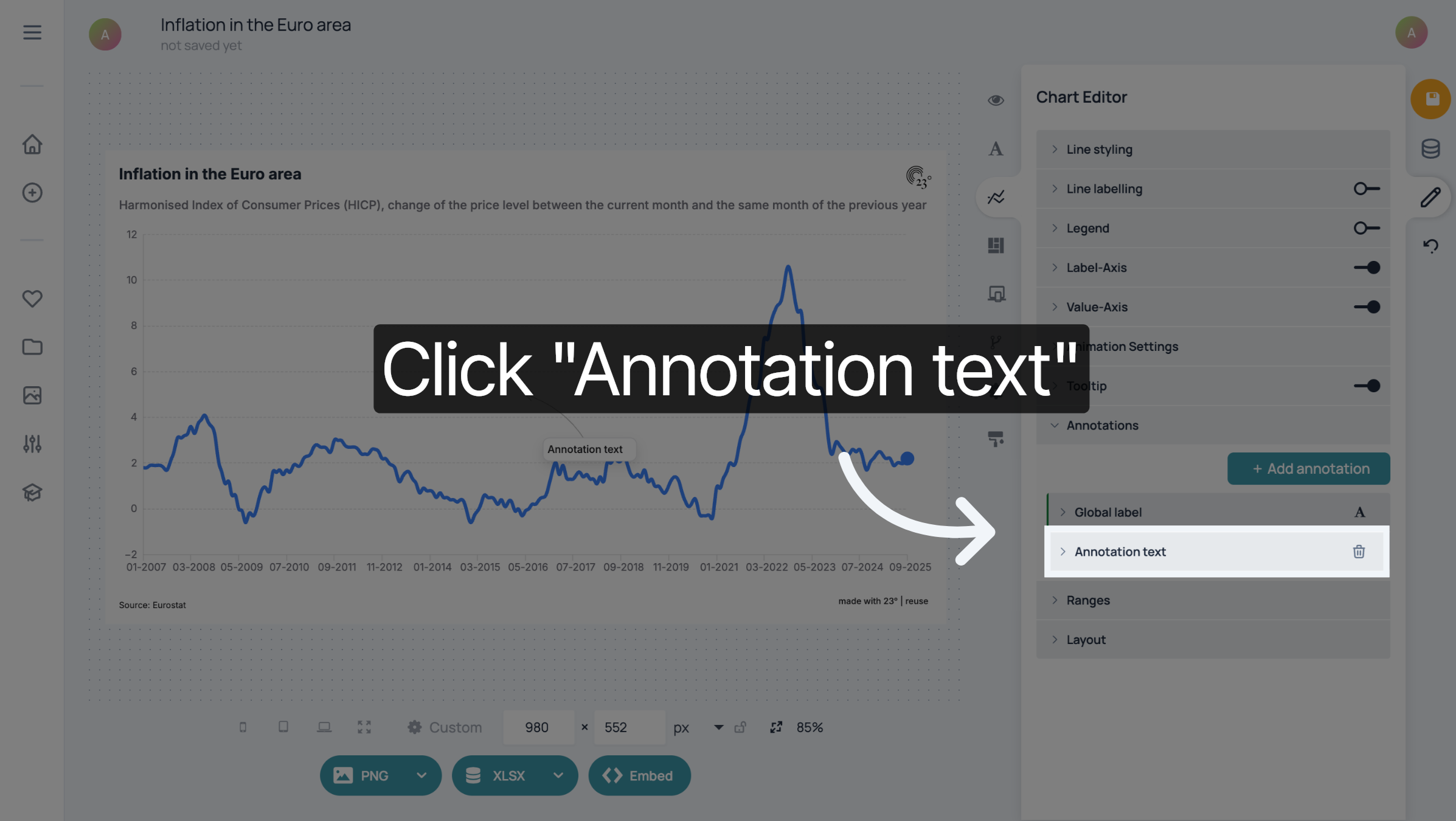 Click 'Annotation text'
