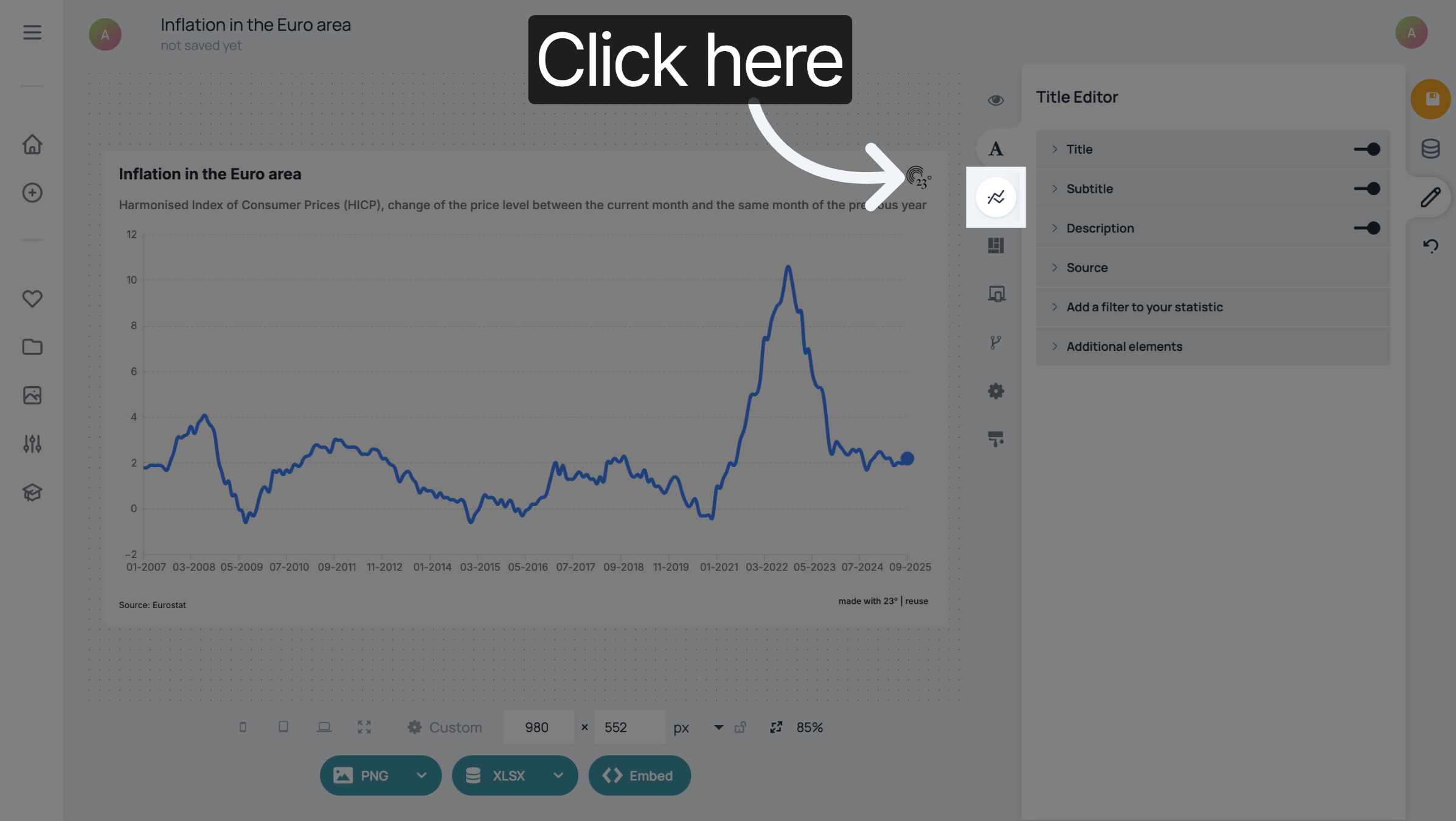Open Linechart Editor