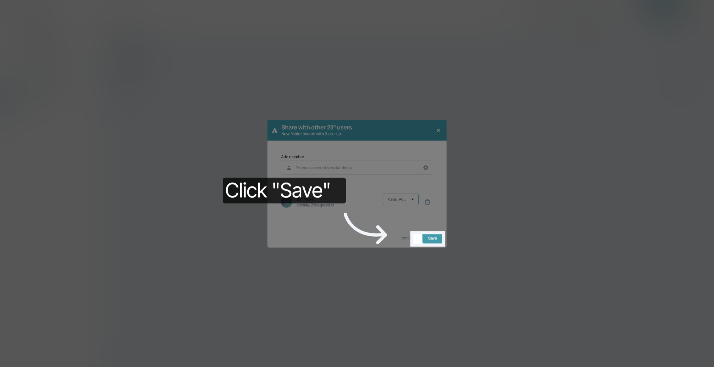 Save Sharing Settings
