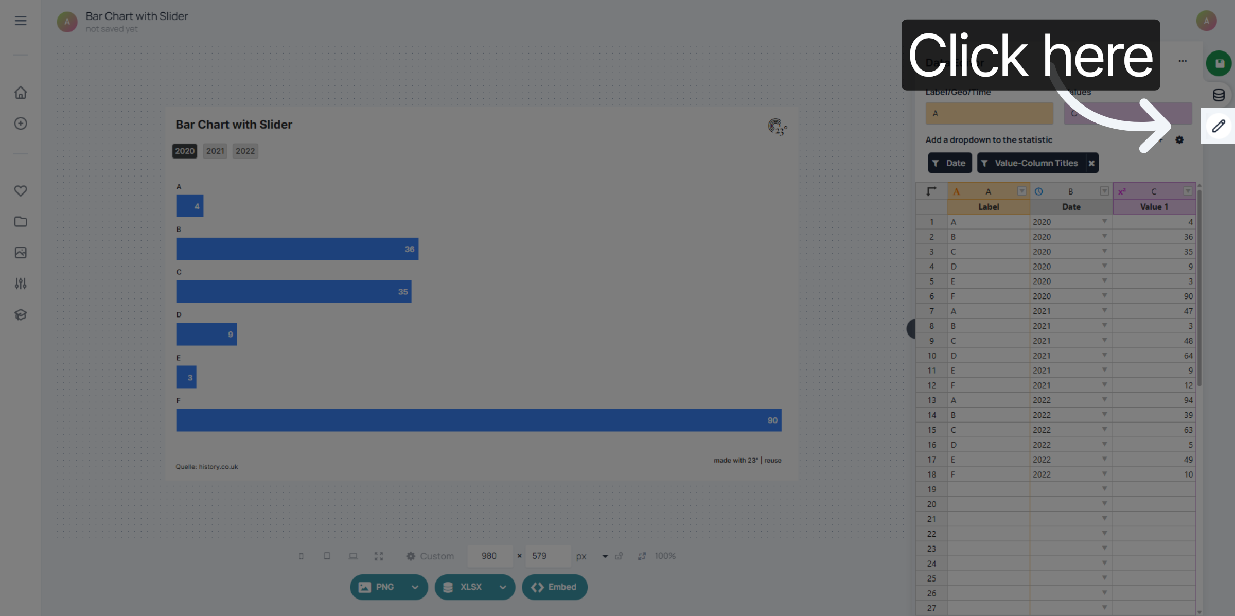 Button filter settings.