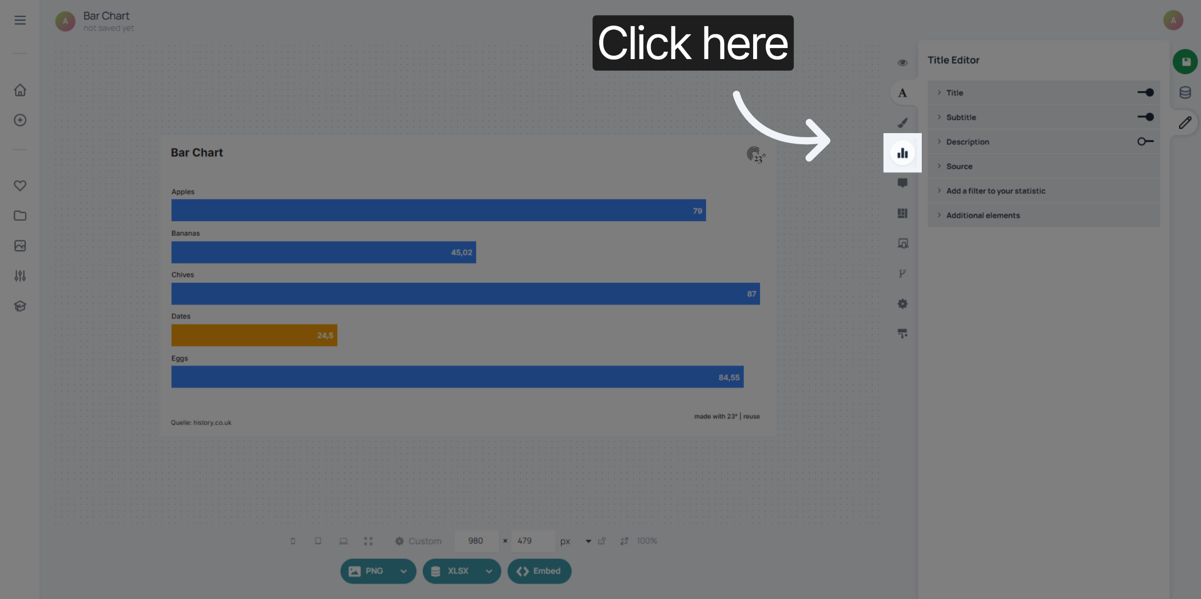Access Chart Editor.