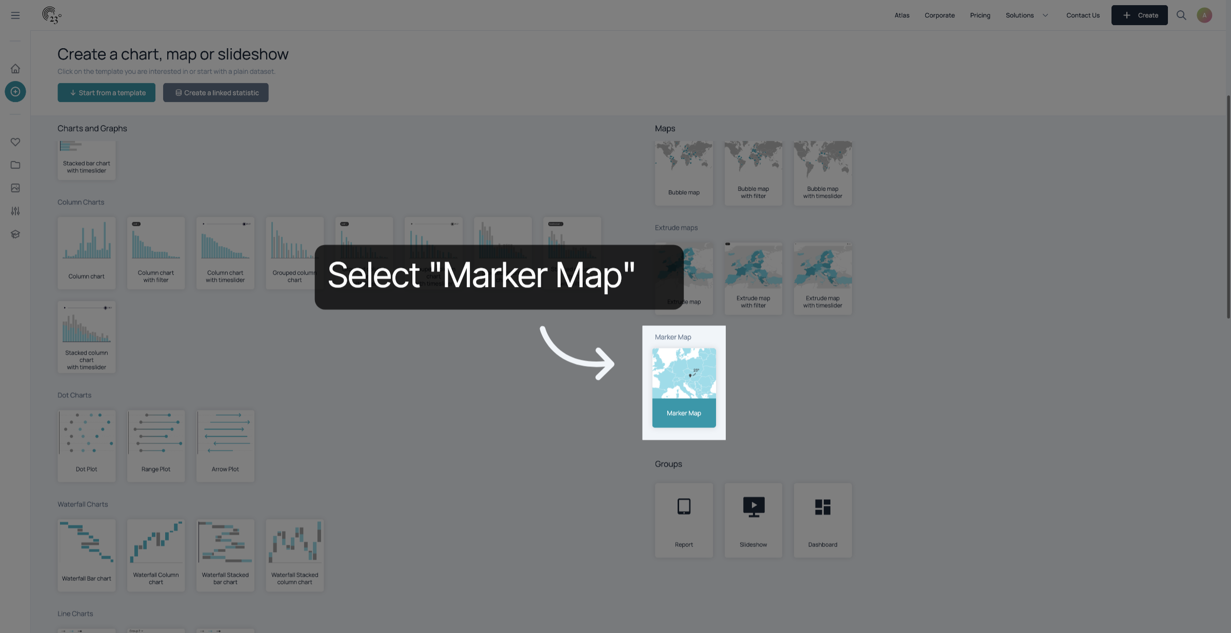 Select 'Marker Map'