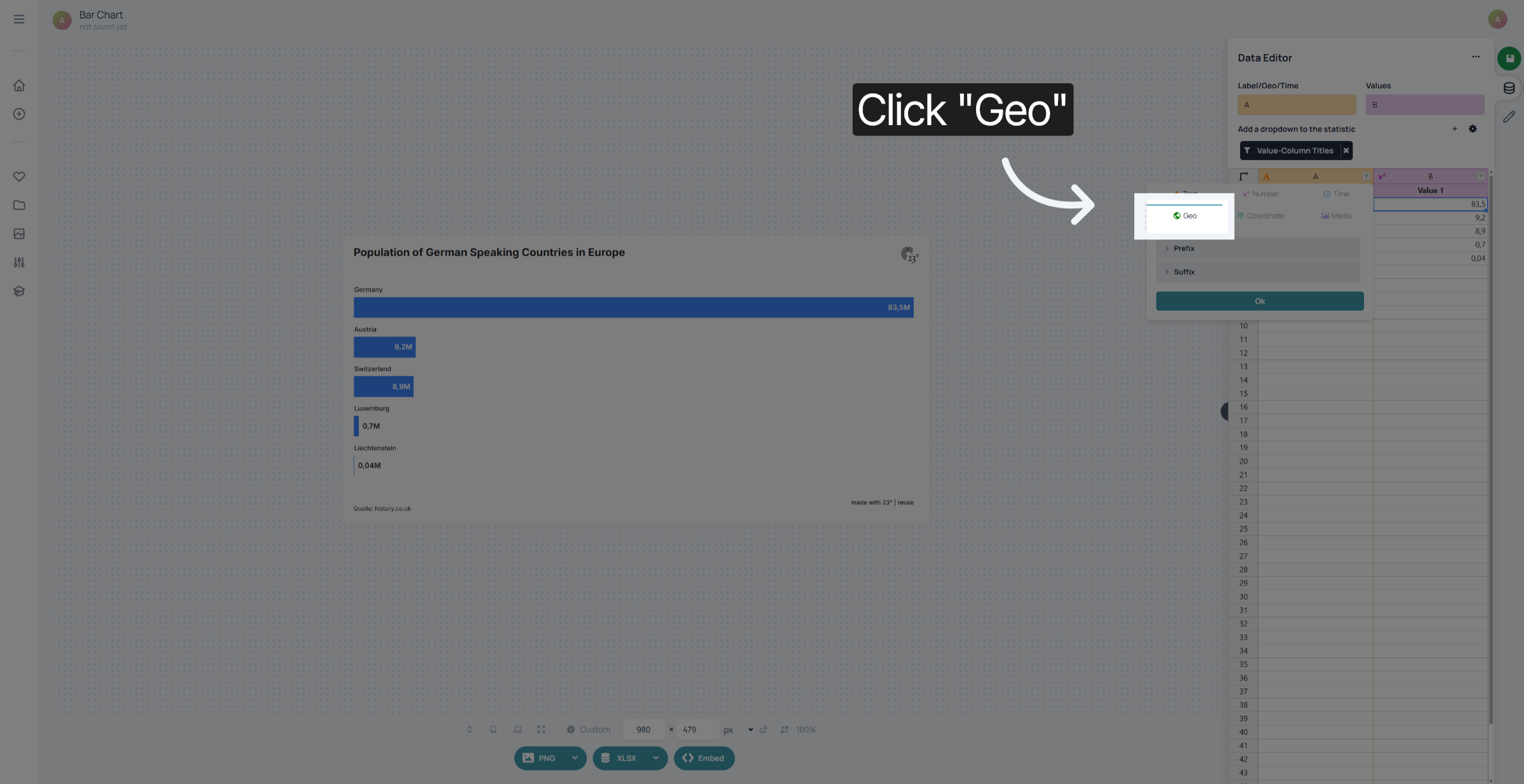 Select Geo Data Type