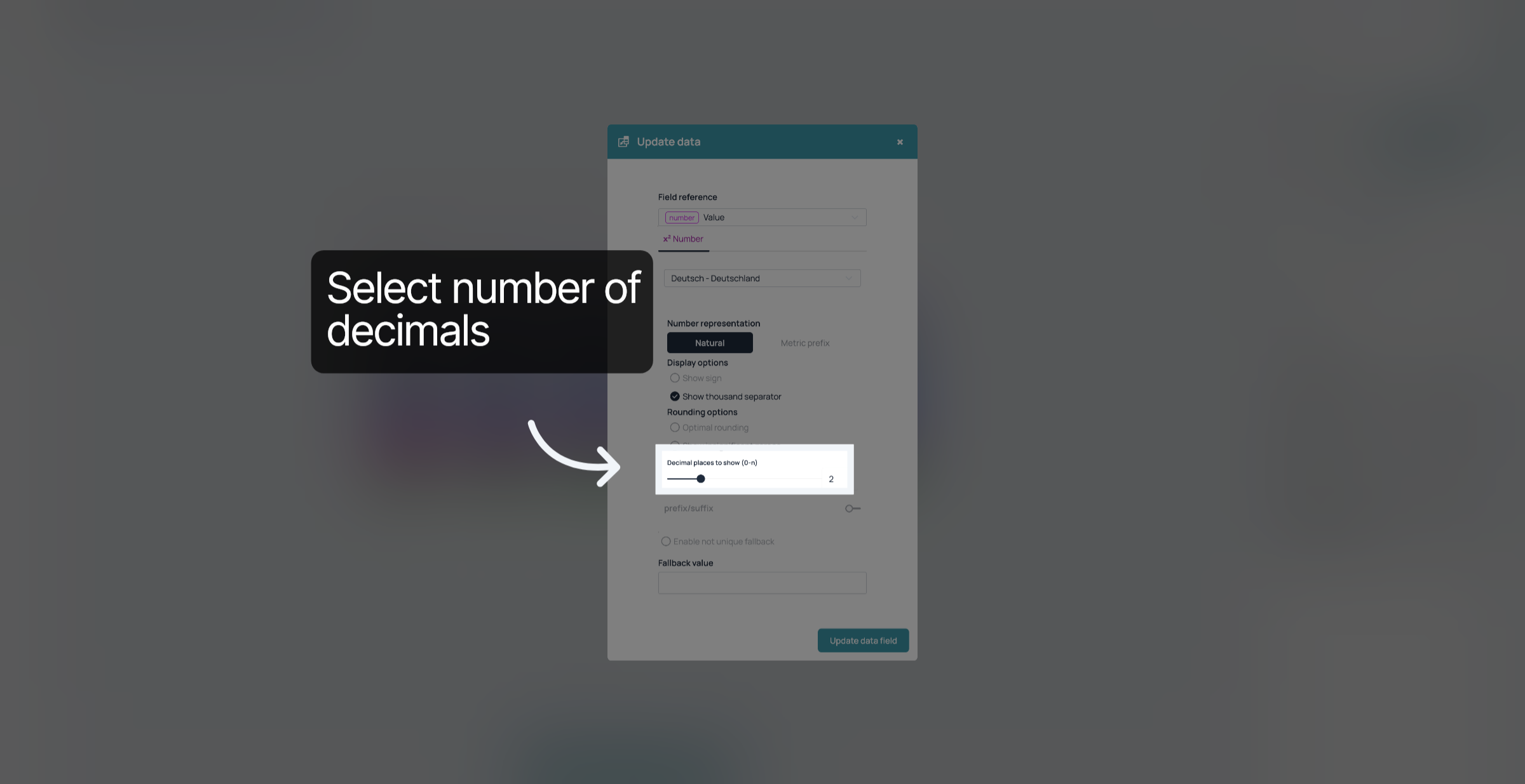 Select decimals