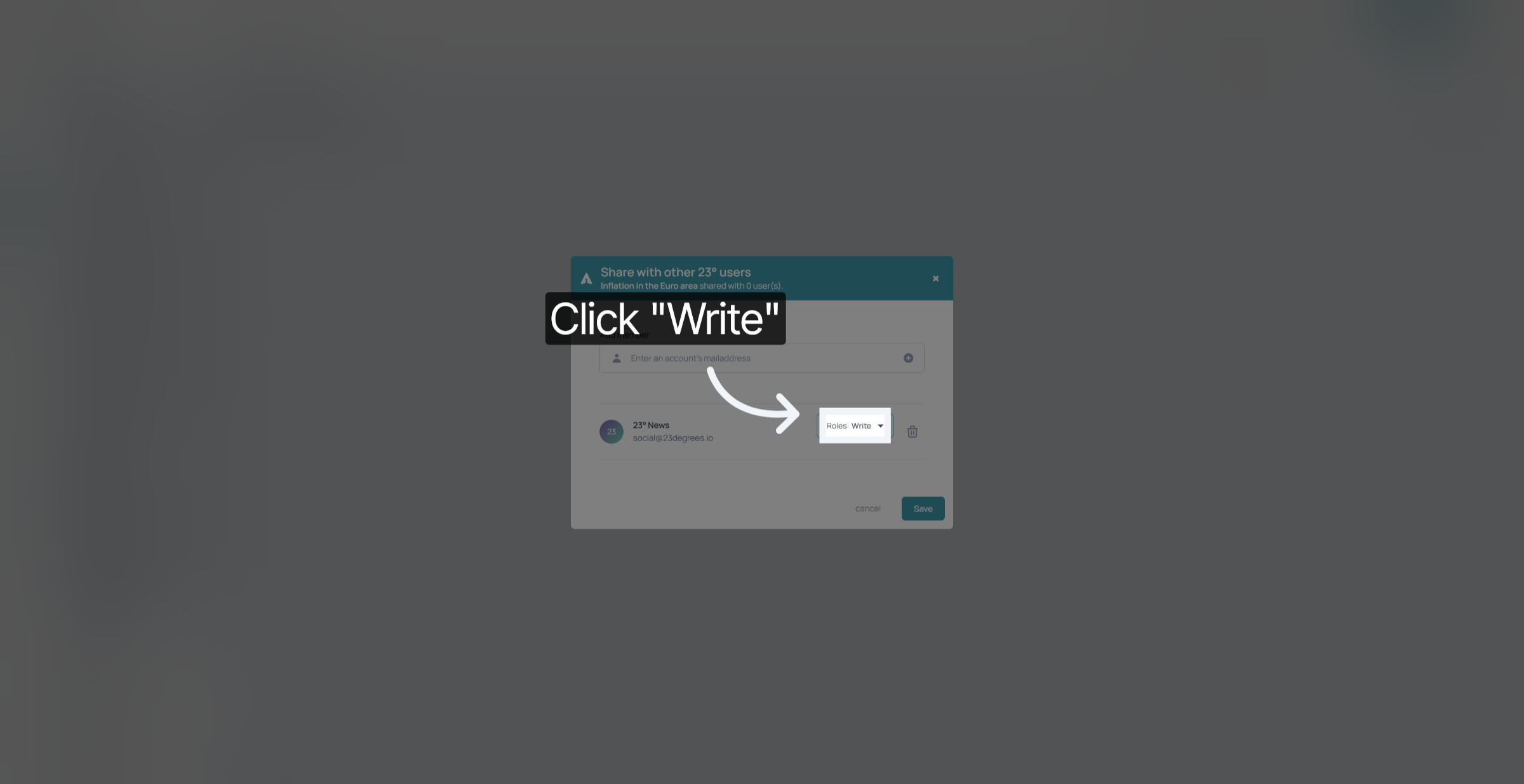 Choose Write Permission