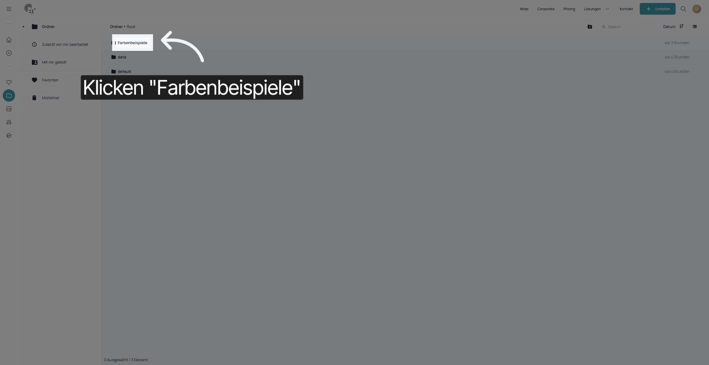 Farbenbeispiele Öffnen