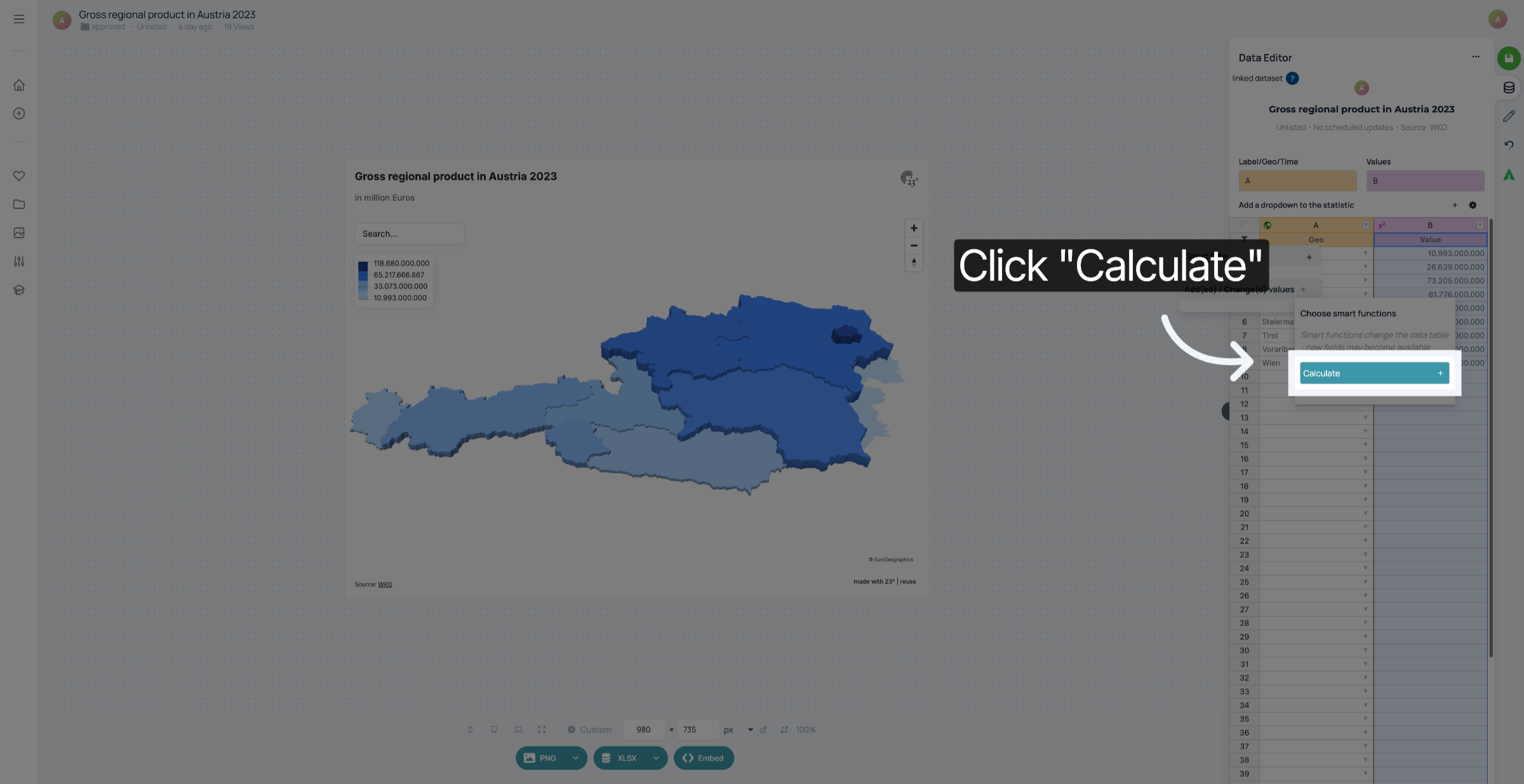 Select Calculate Function