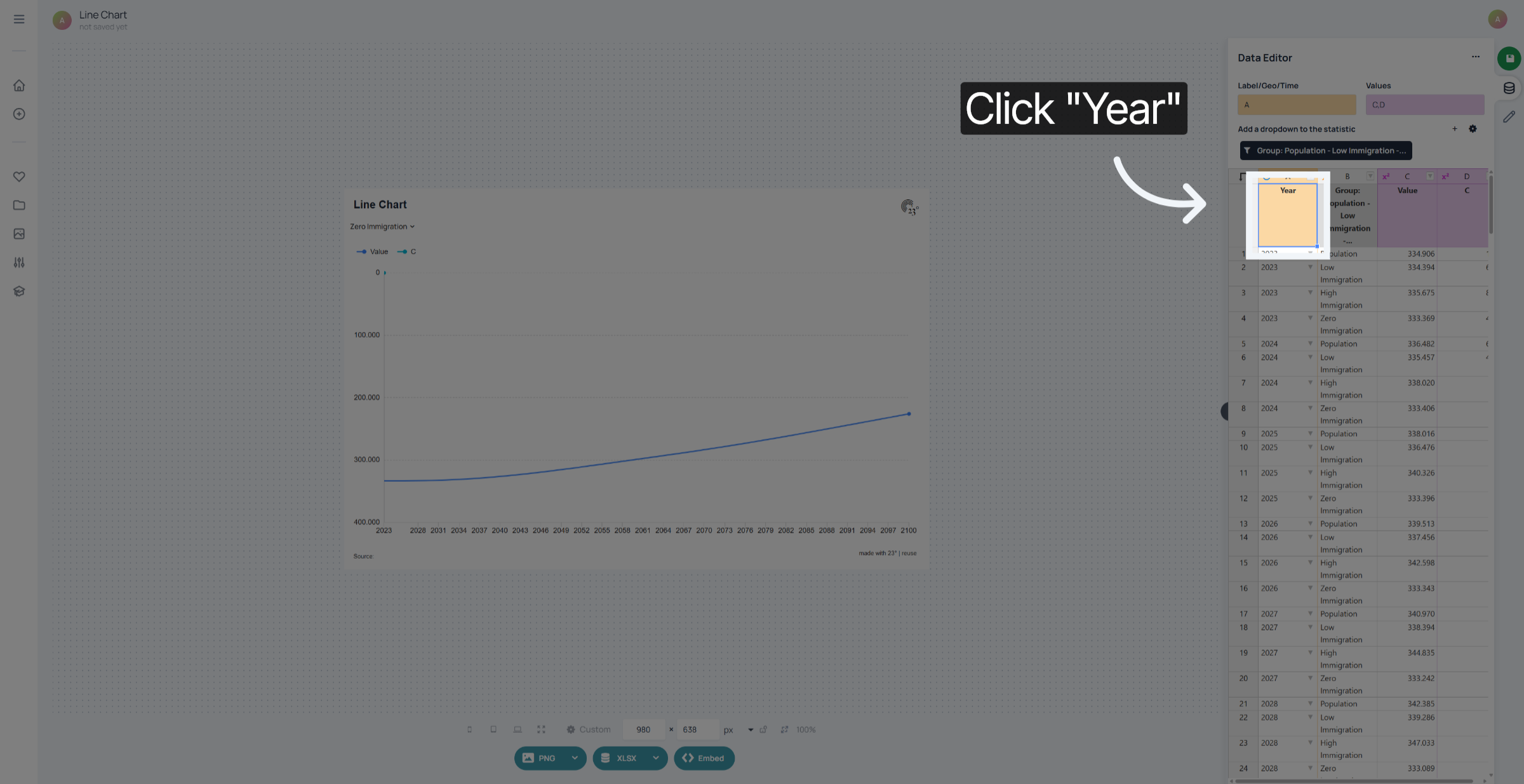Choose Year Option