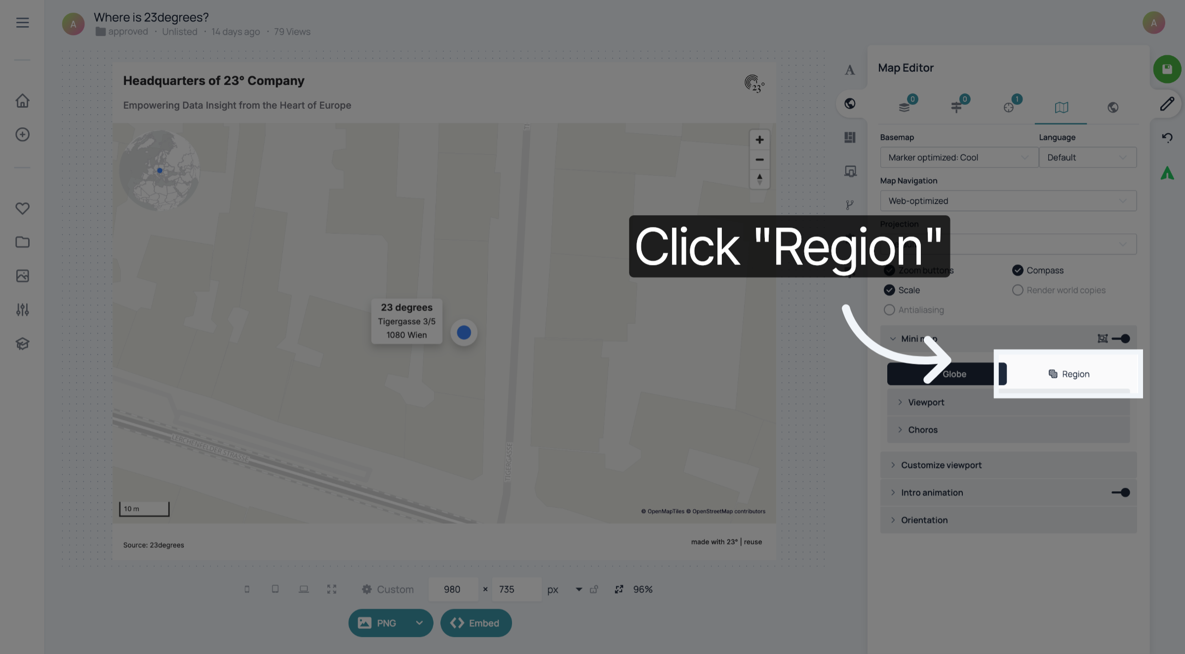 Choose region