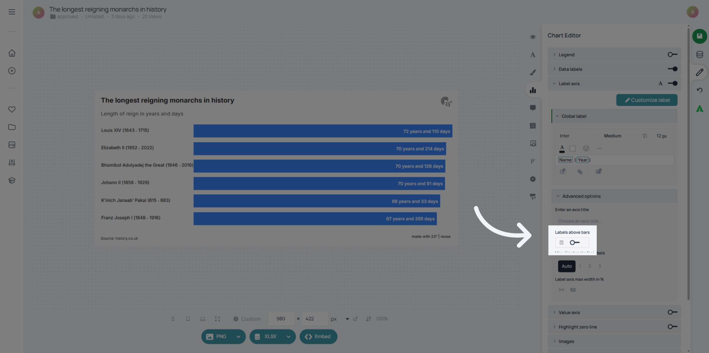 Enable Label Display