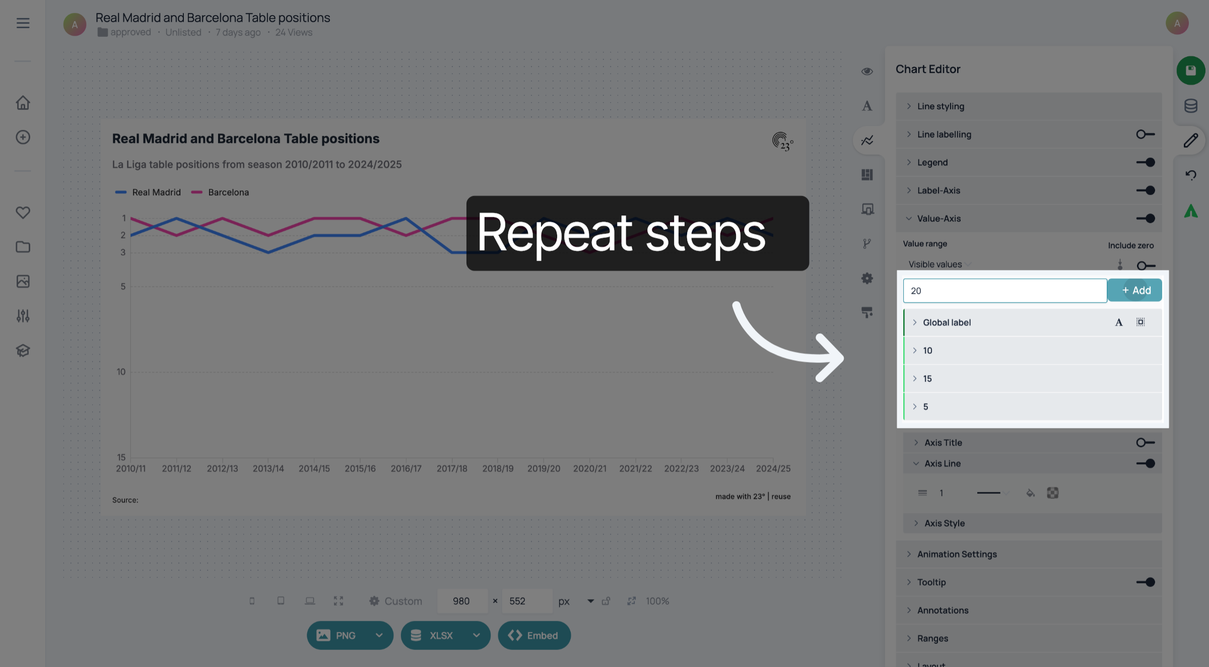 Repeat steps