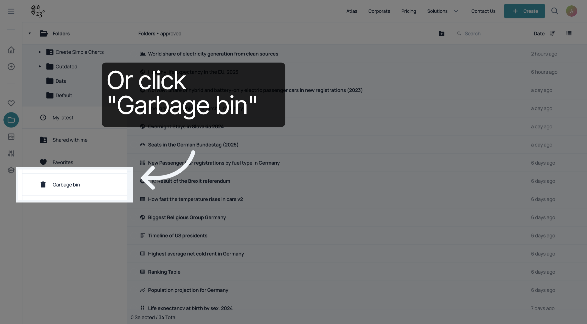 Open Garbage Bin