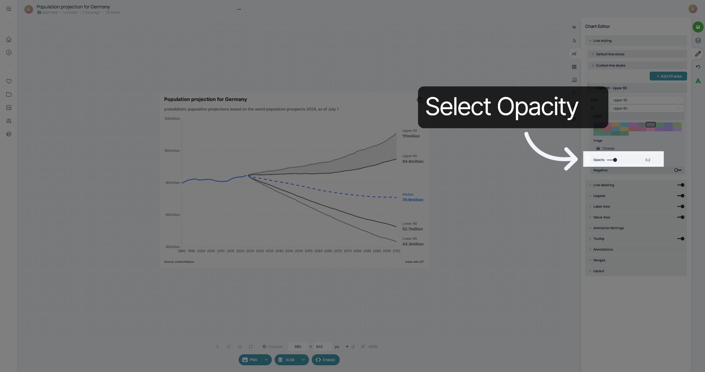 Select opacity