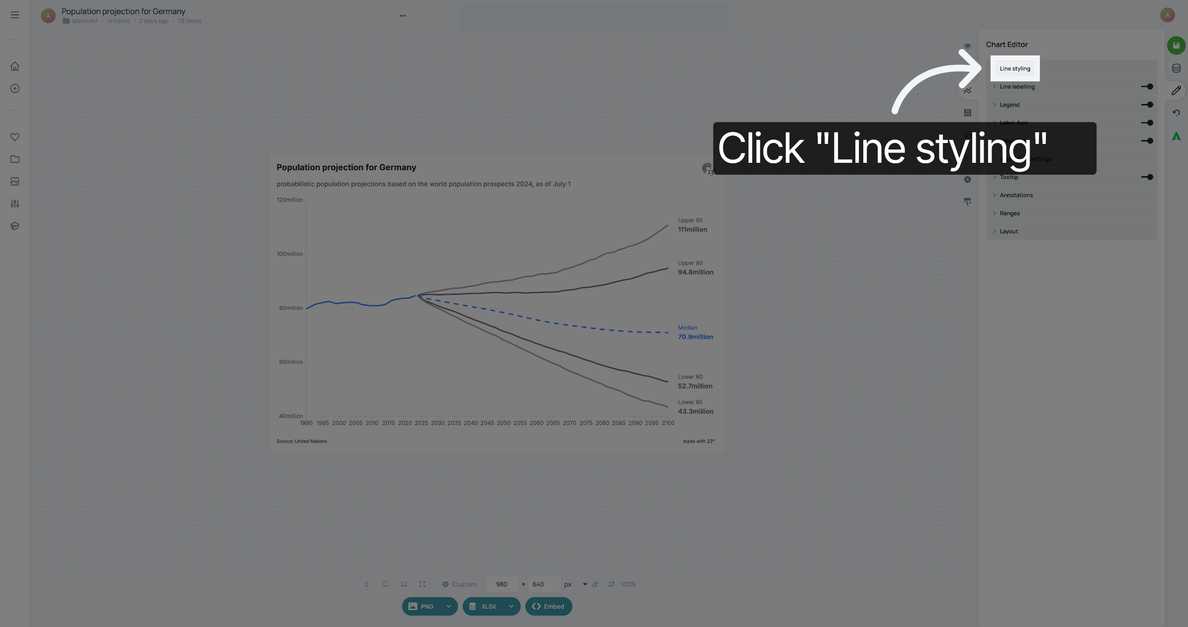 Click 'Line styling'