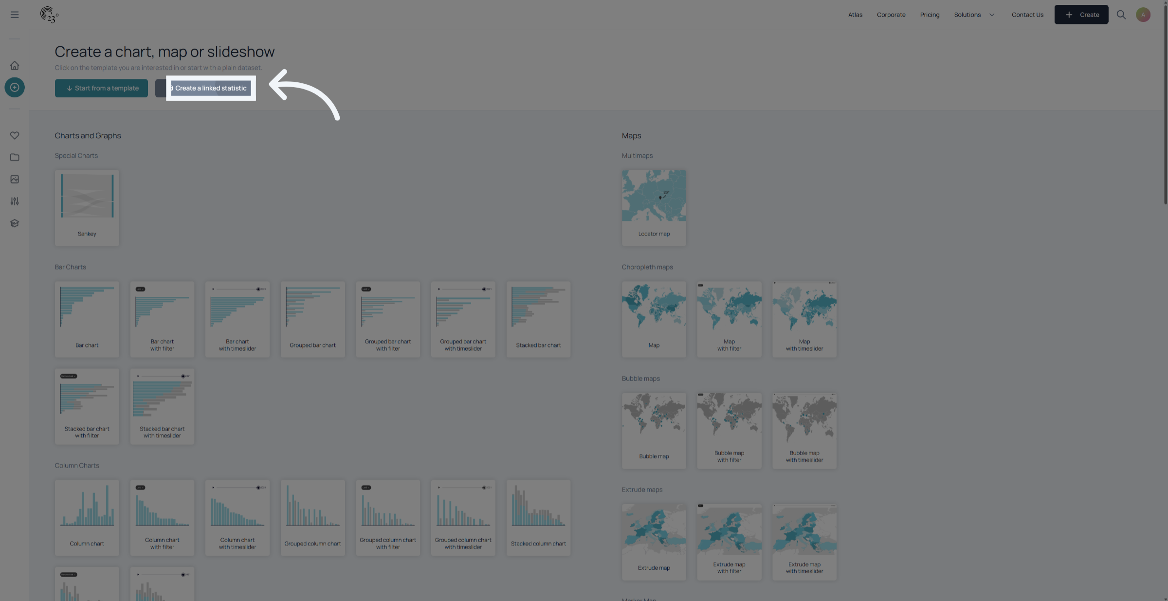 Click Create Linked Statistic