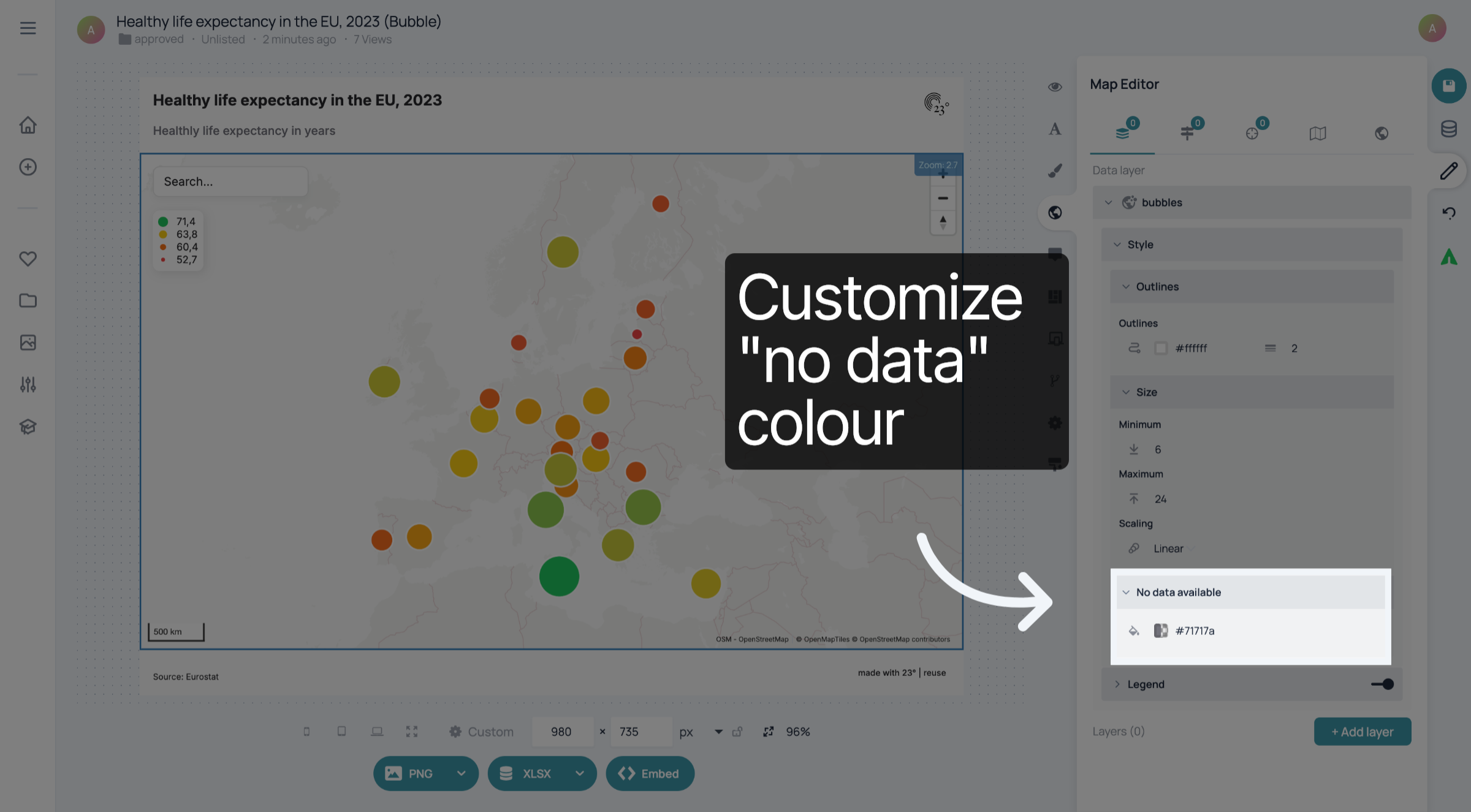 Customize 'no data' colour