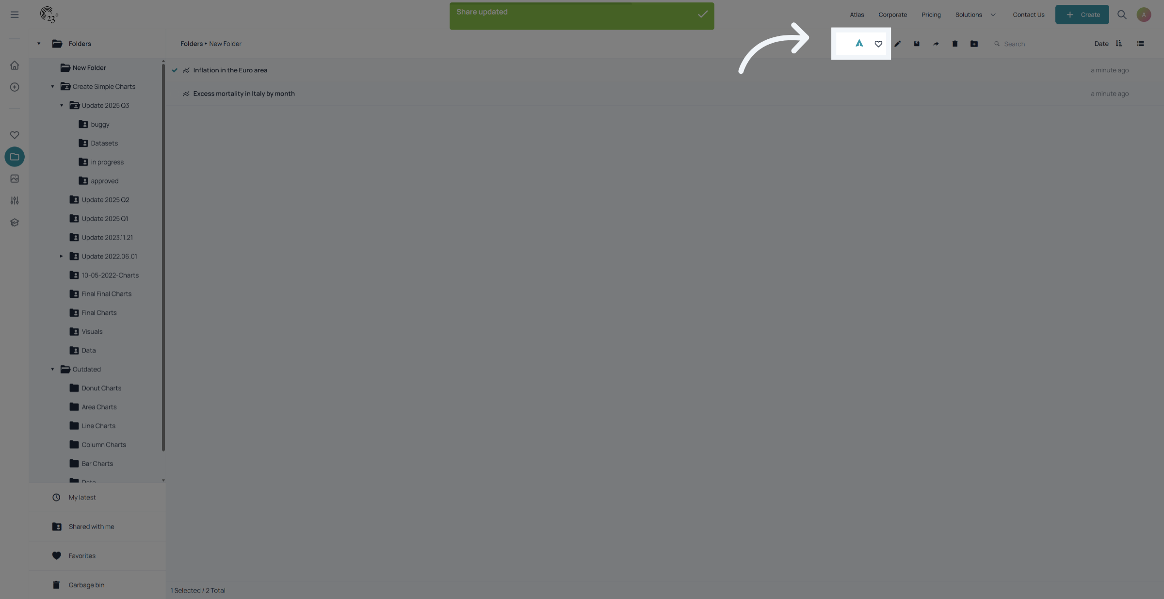 Select Shared Visualization