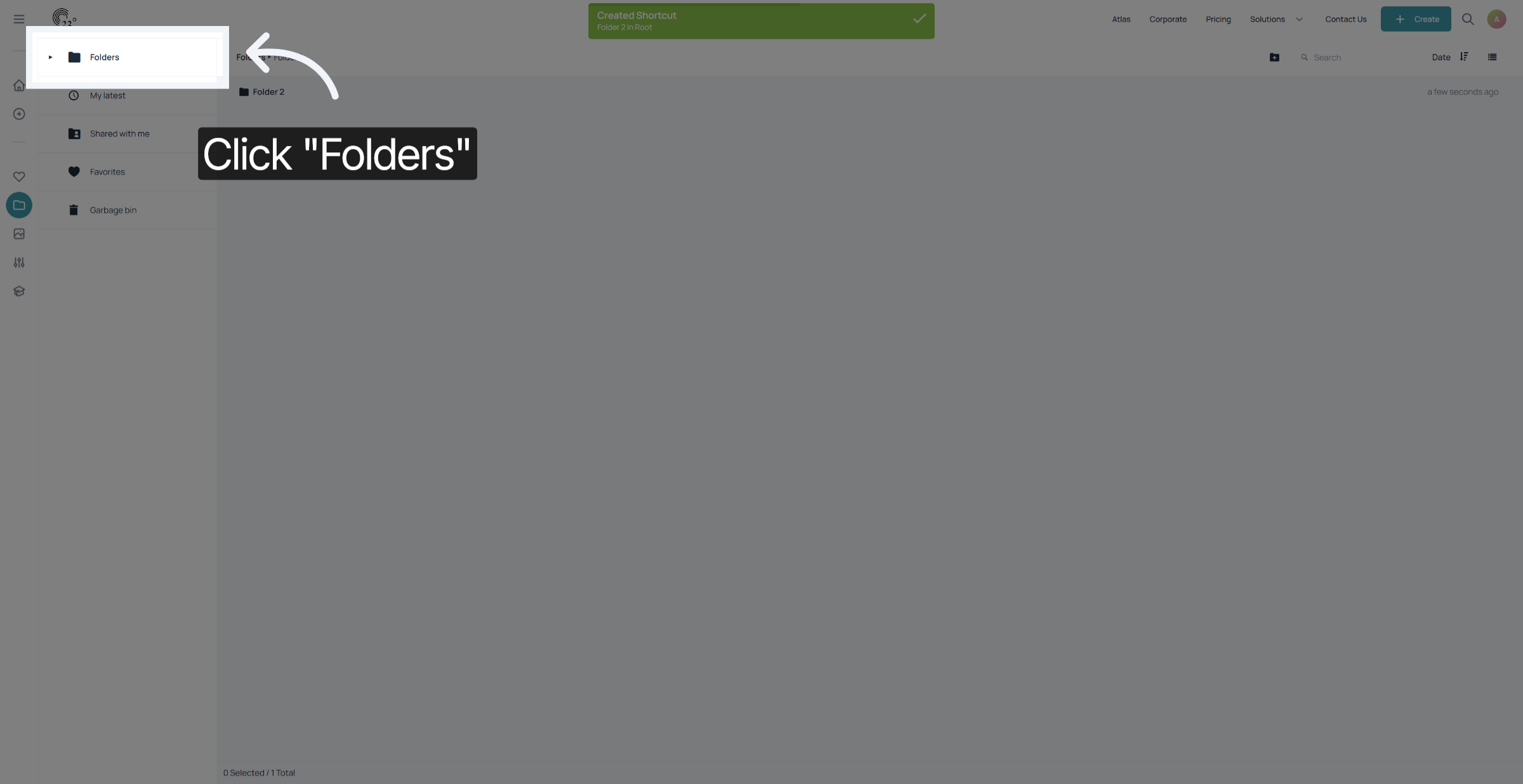 Access Folders Section